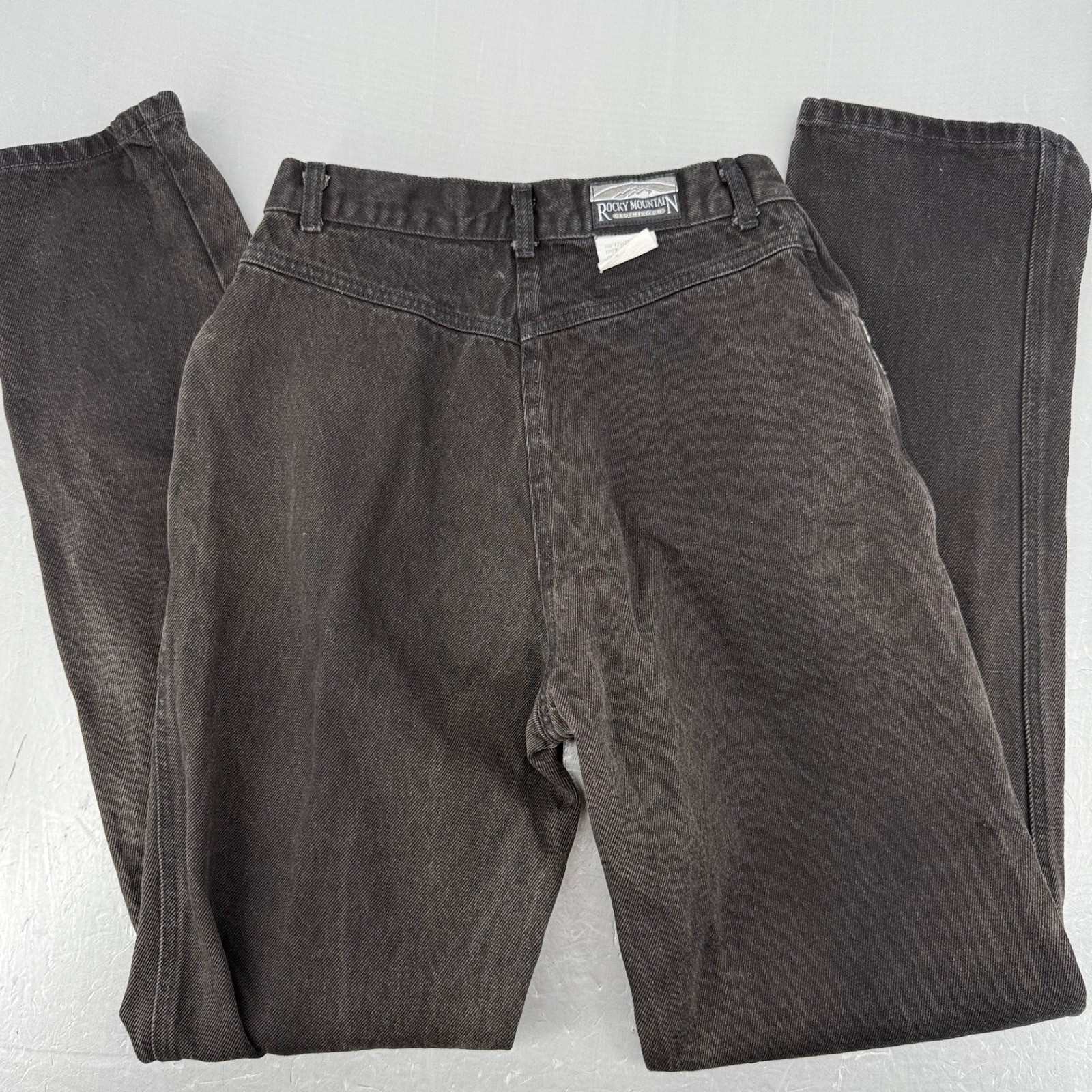 Rocky Mountain Clothing Co Vintage Western Jeans Black Grey Yoke 30/11 Womens