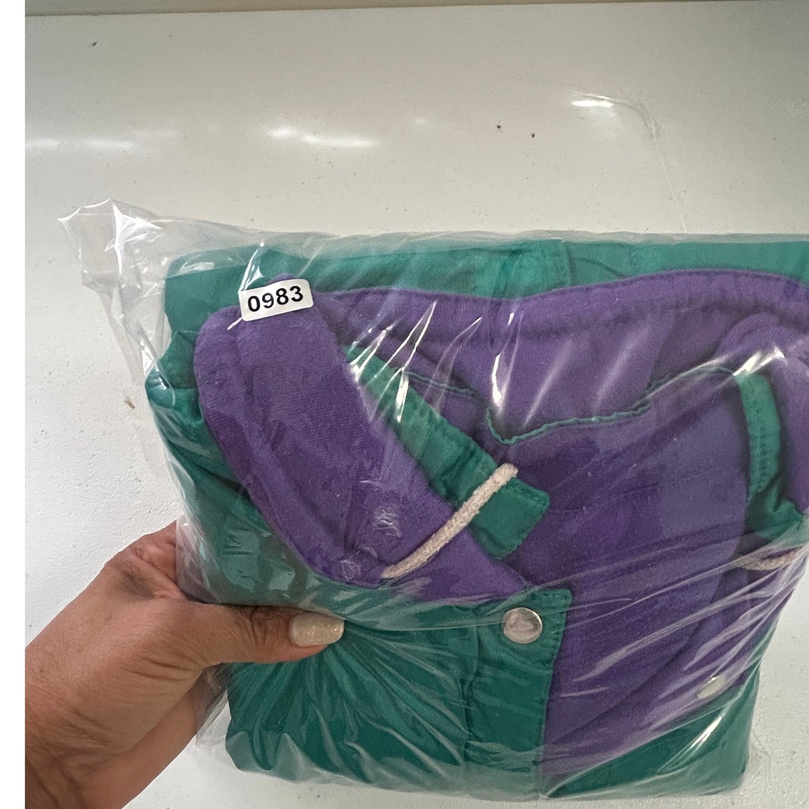 Vintage Teal Purple Reversible Windbreaker Jacket Size S
