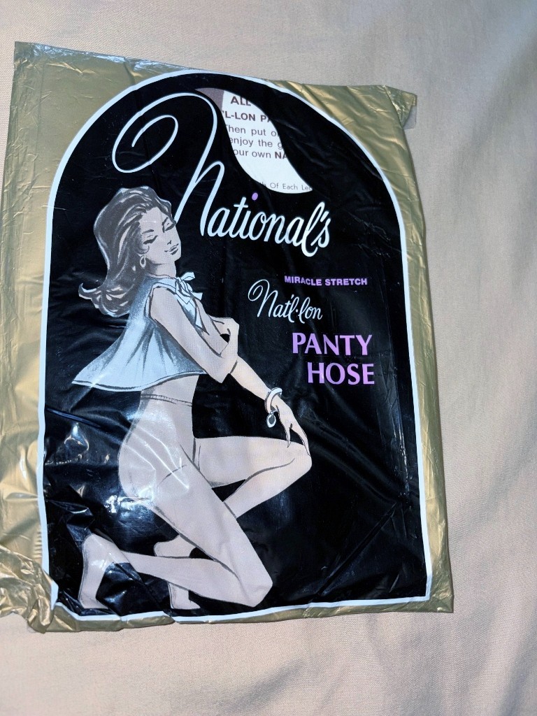 2 VTG Nationals A Stockings Panty hose Nylons Miracle Stretch 14448