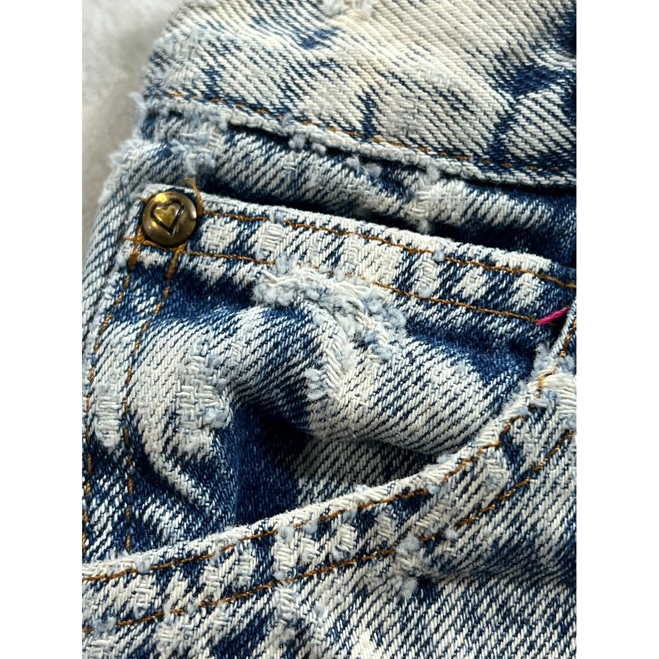 Vintage Gitano Acid Wash High Waisted Jeans Blue Denim Bow Ankle Zip 80s 14 Slim