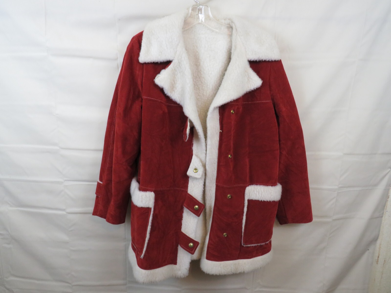 Vintage 60s Dee Dee Deb Red sherpa lined Union made USA Women’s Size Medium 9