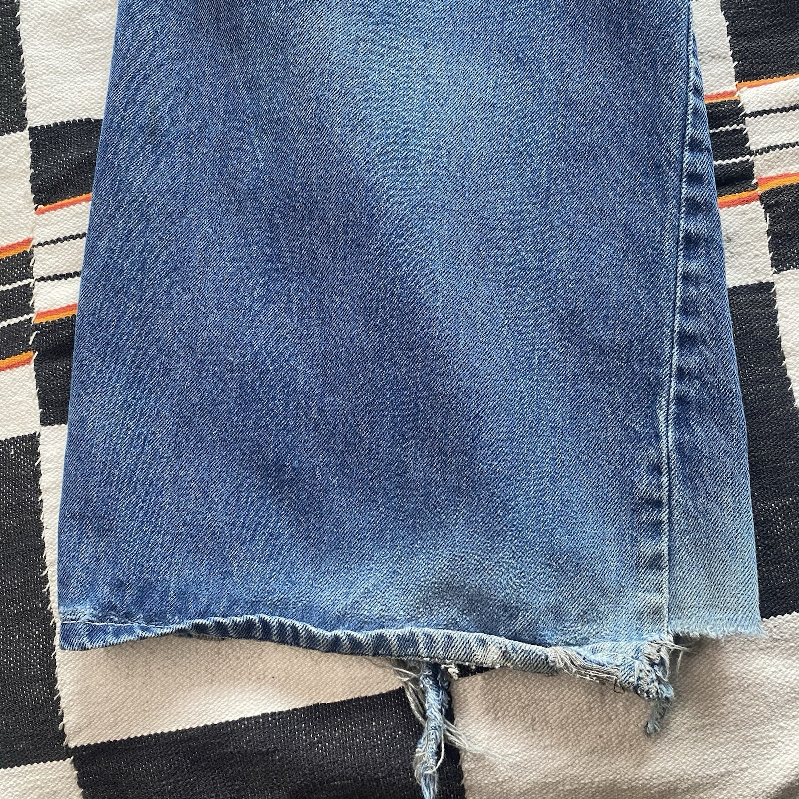 Vintage 70’s Levi’s Bell Bottom Denim Jeans. Boho. Hippie. Festival. Size 25/32.