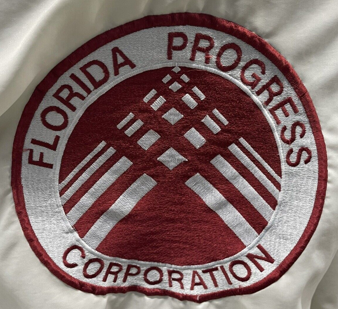 Florida Power Team Progress Vintage Coaches Jacket White Red Nylon Medium 70’s