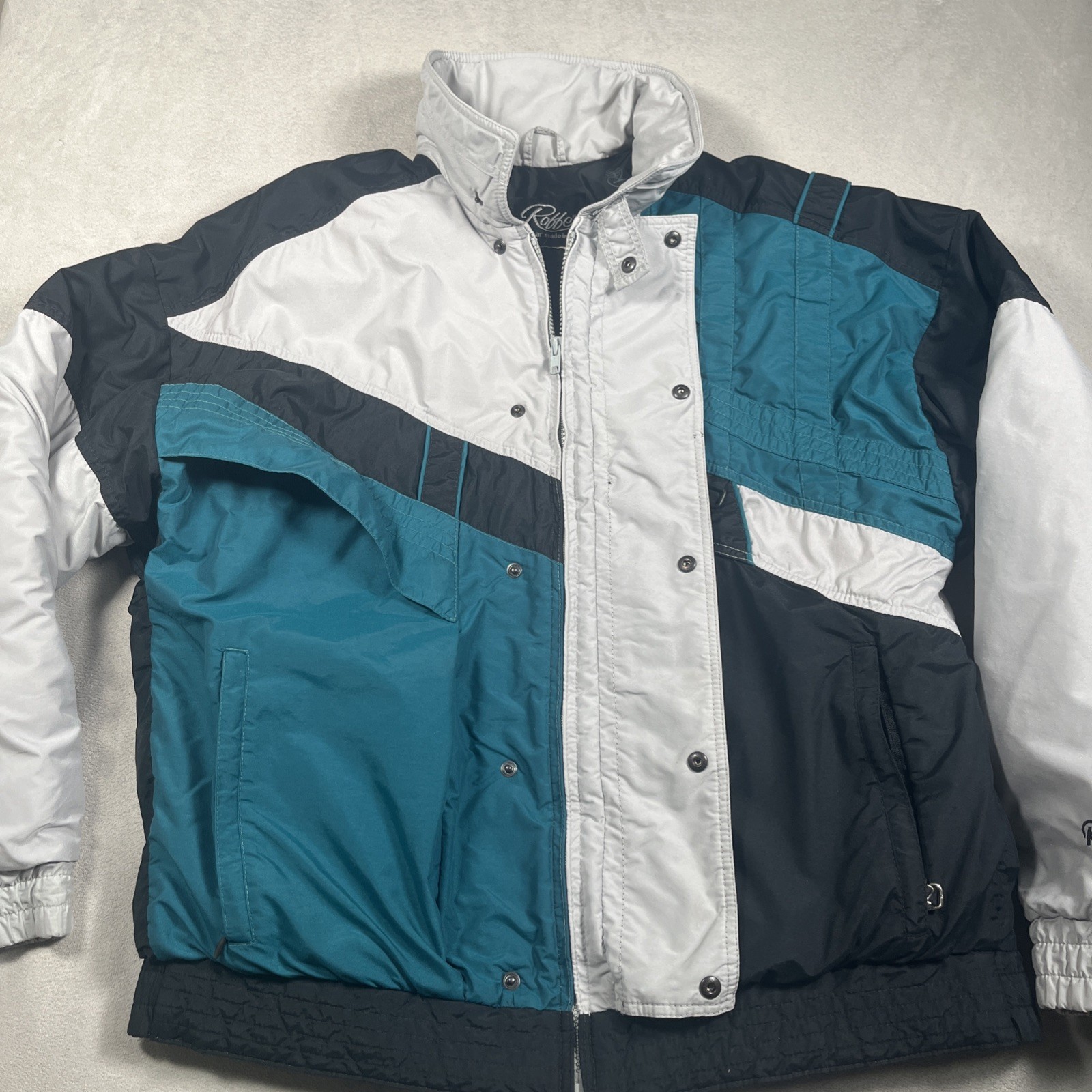 VTG Robbe Ski Wear Jacket Men M-L Full Zip/Snap/Pockets Thinsulate 90’s USA Made