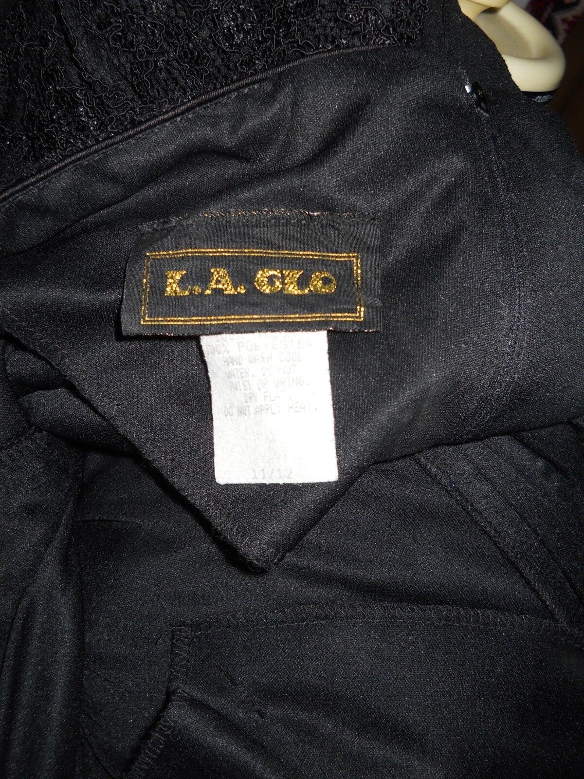 Vintage 90s L.A. Glo  *THE* Little Black Dress Off-Shoulder Wiggle Sheath 11/12
