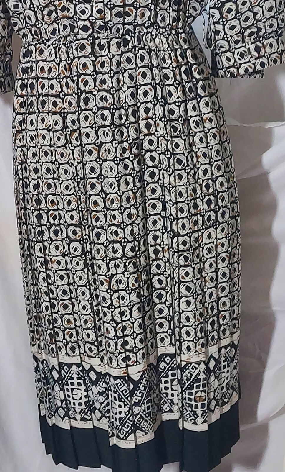 Vintage Sweetbriar Geometric Print Shirtwaist Dress Size 8P