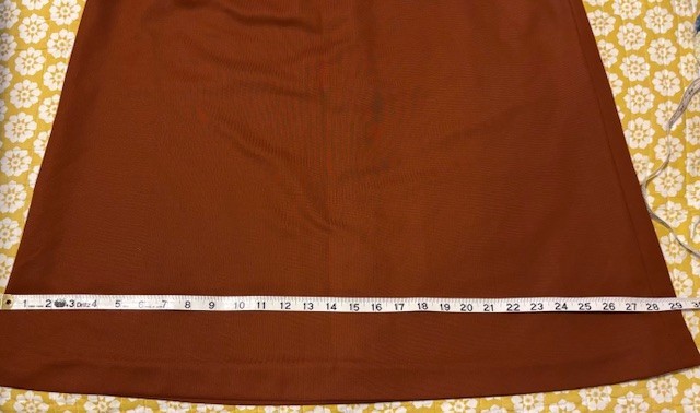 Vintage Handmade Blouse & Skirt Polyester Brown Rust and Black Colors