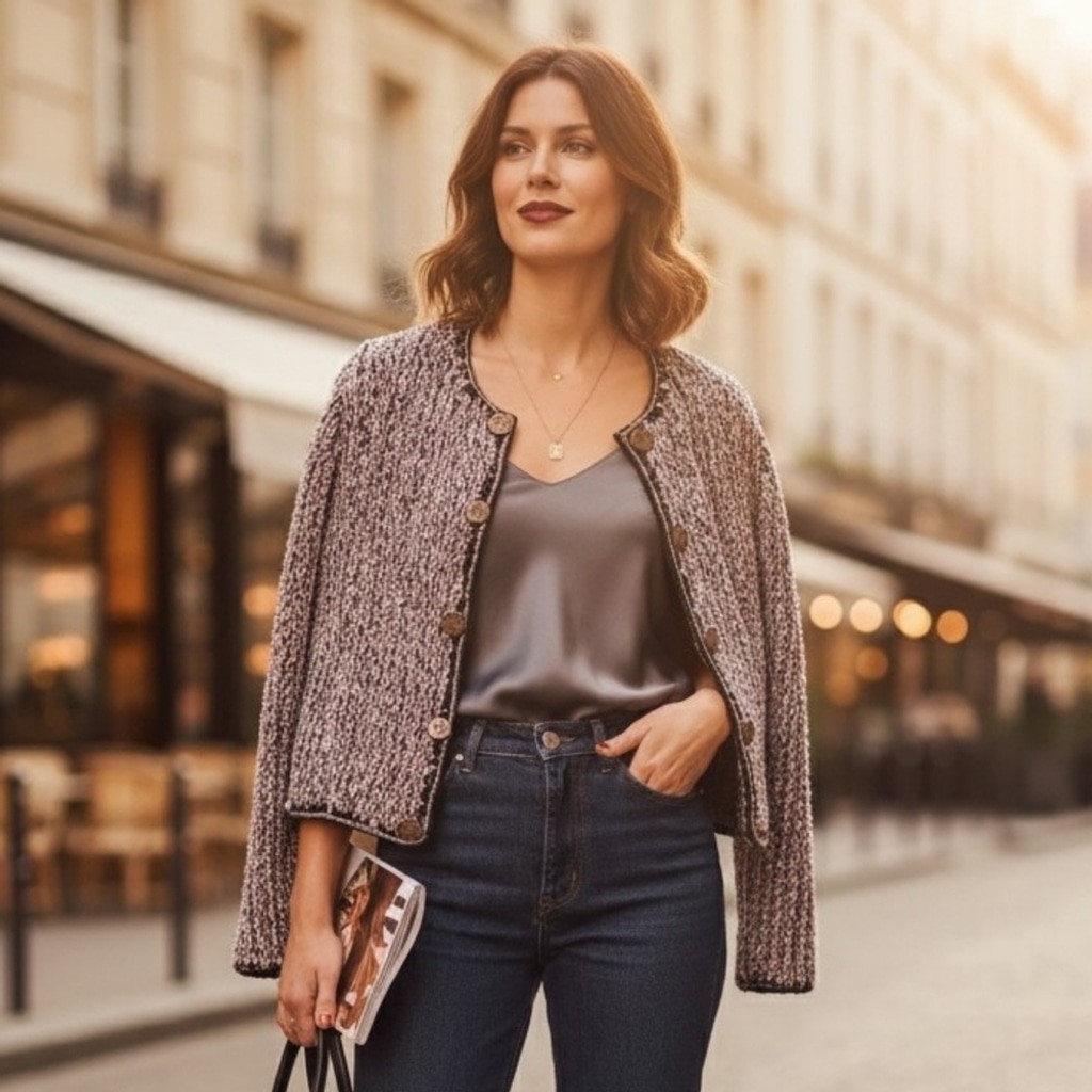 Capriccio by Estelle Gracer Heavy Textured Bouclé Jacket (1997)