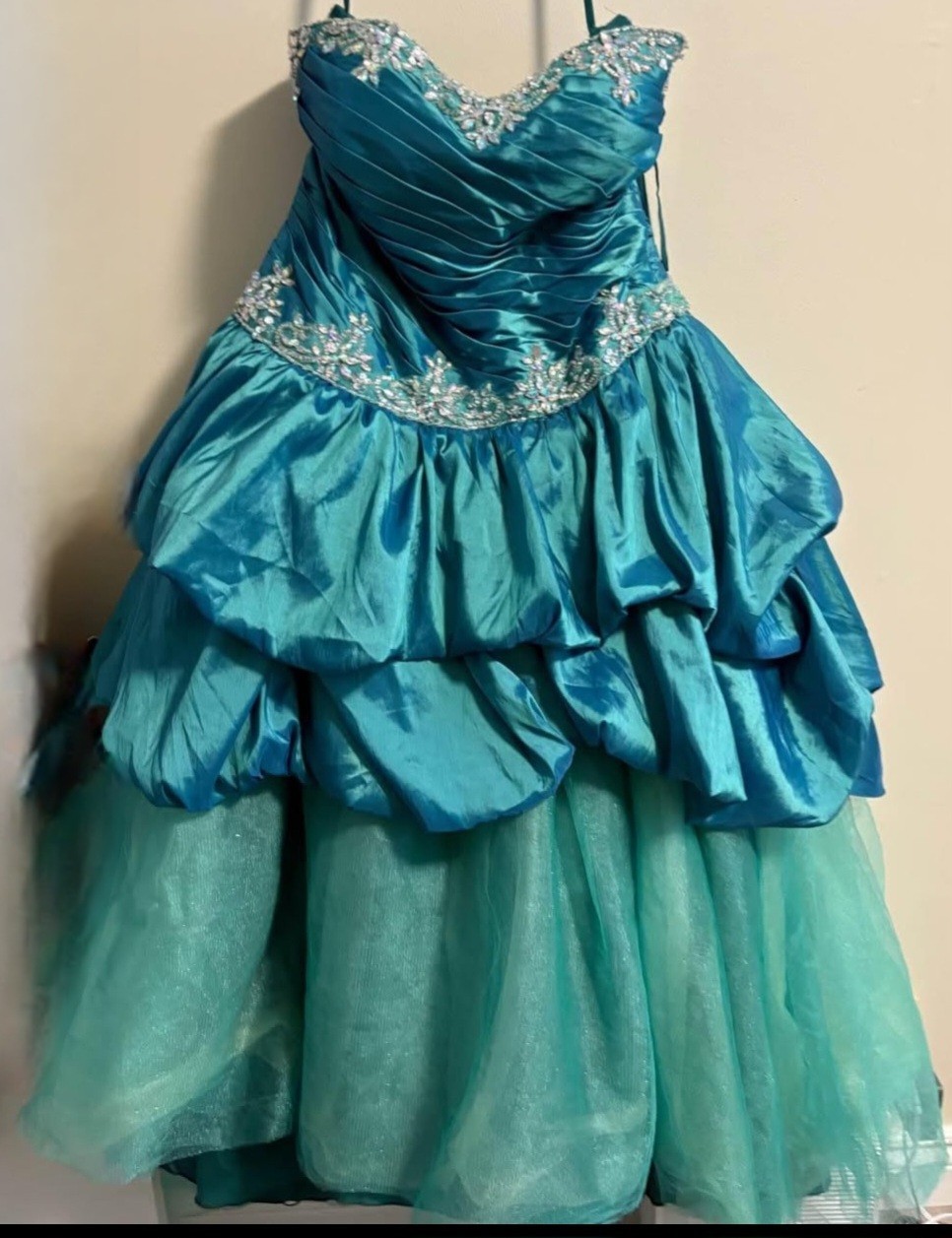 Authentic late 1980s / early 1990s vintage bubble prom dress, size 14-16