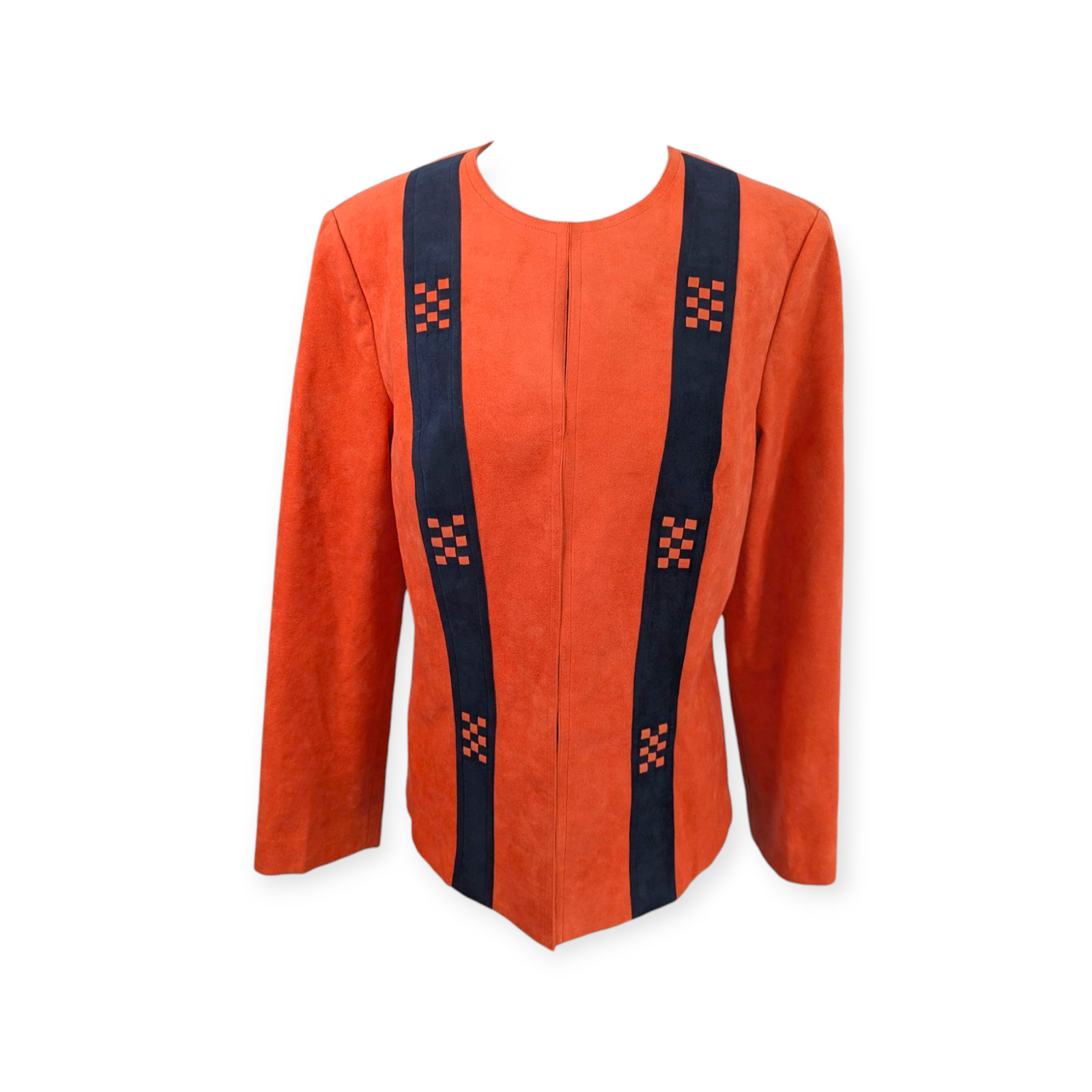 Vintage Salmon Geometric UltraSuede Blazer ~ EUC ~ Size small