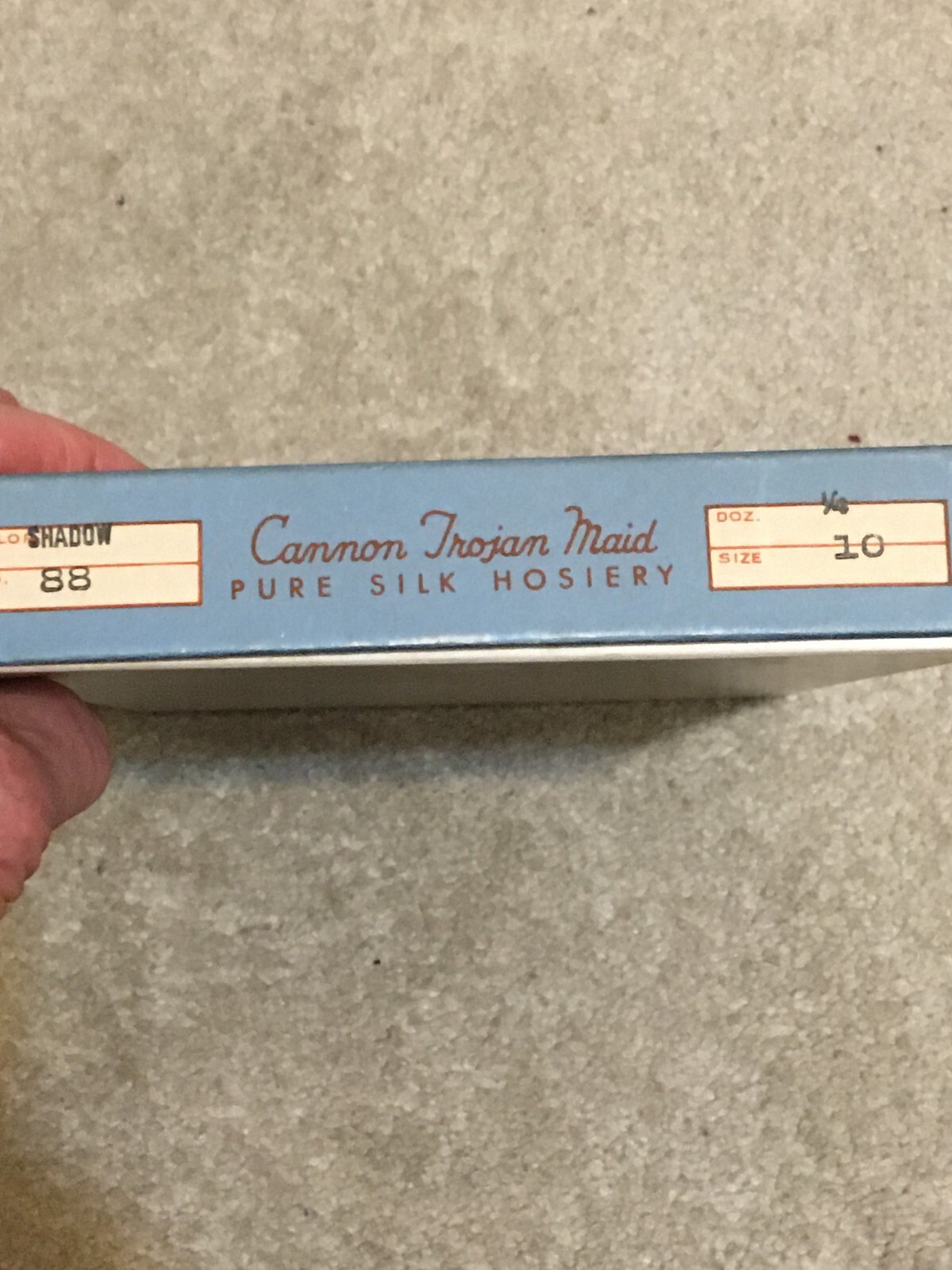 Vtg 1920s Cannon Trojan Maid Brand SILK Stockings Crdbrd Empty Box Hosiery, Hose