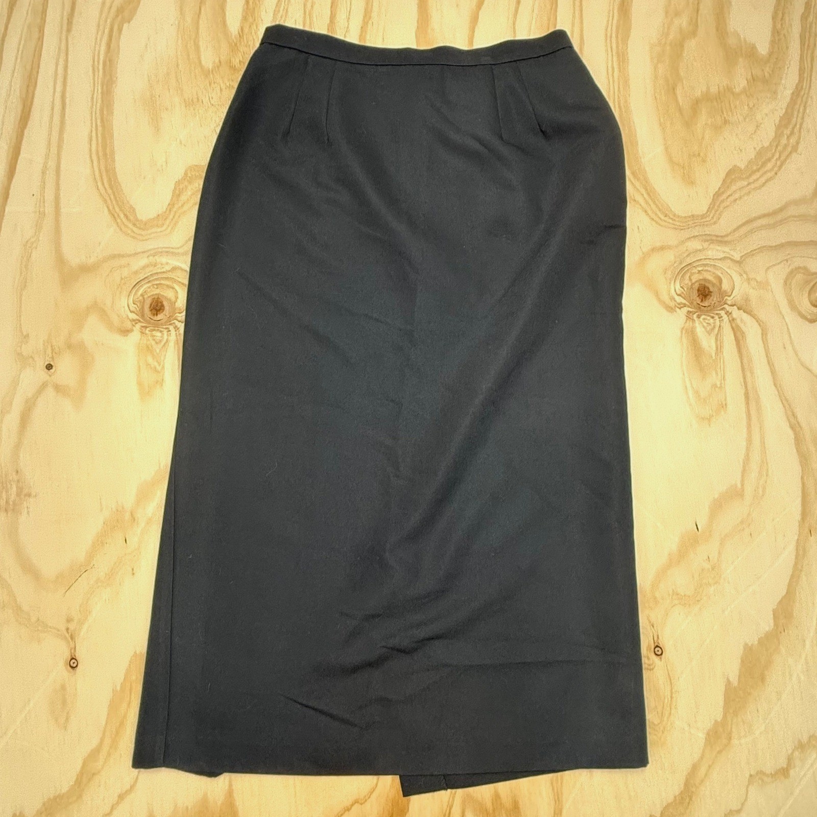 Michele New York Black Vintage Midi Pencil Skirt Size 14 Made in USA High Waist