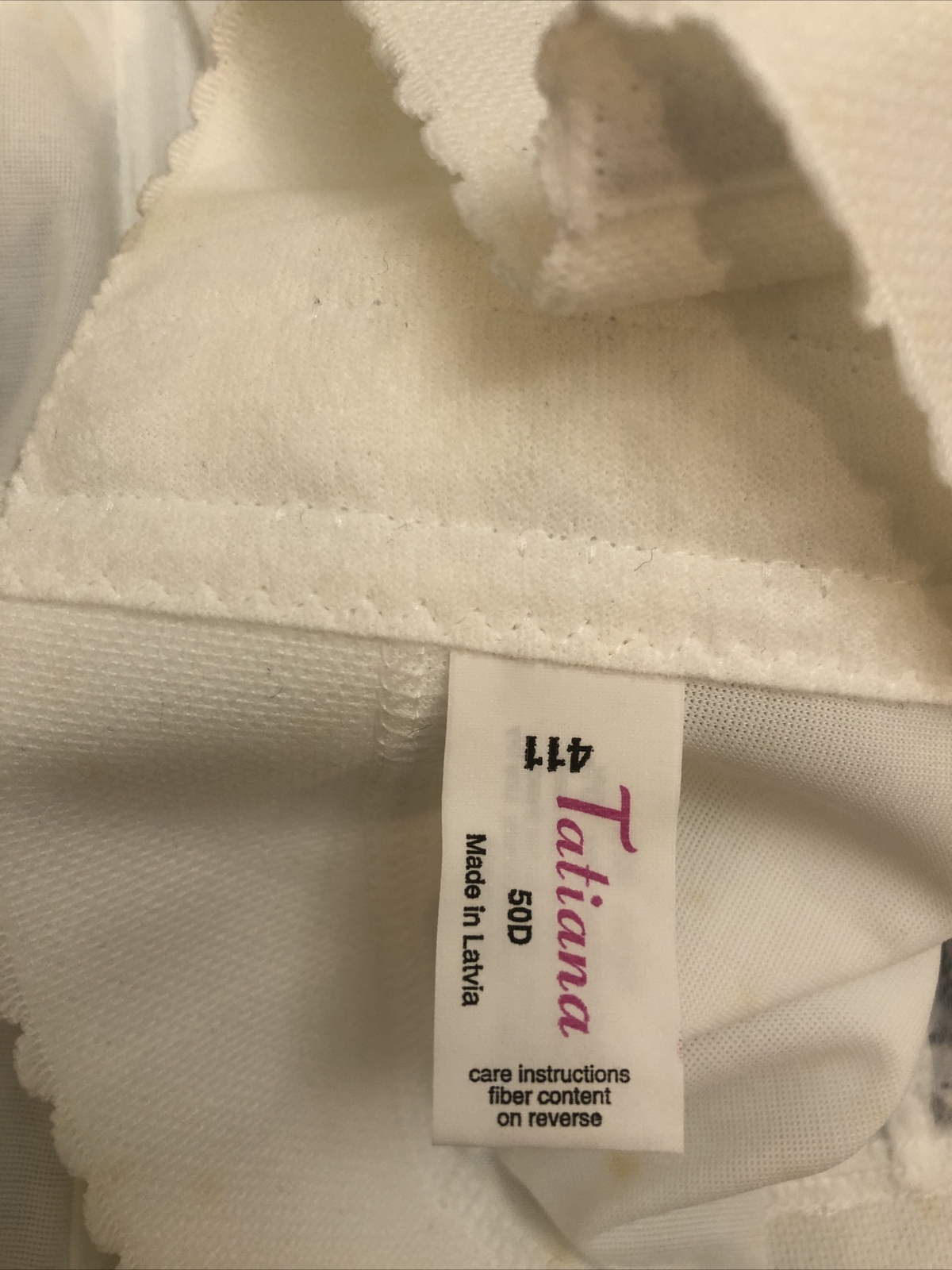 LONG LINE BRA VINTAGE LINGERIE 50D STRETCH BRA Pin Up White New With Tags