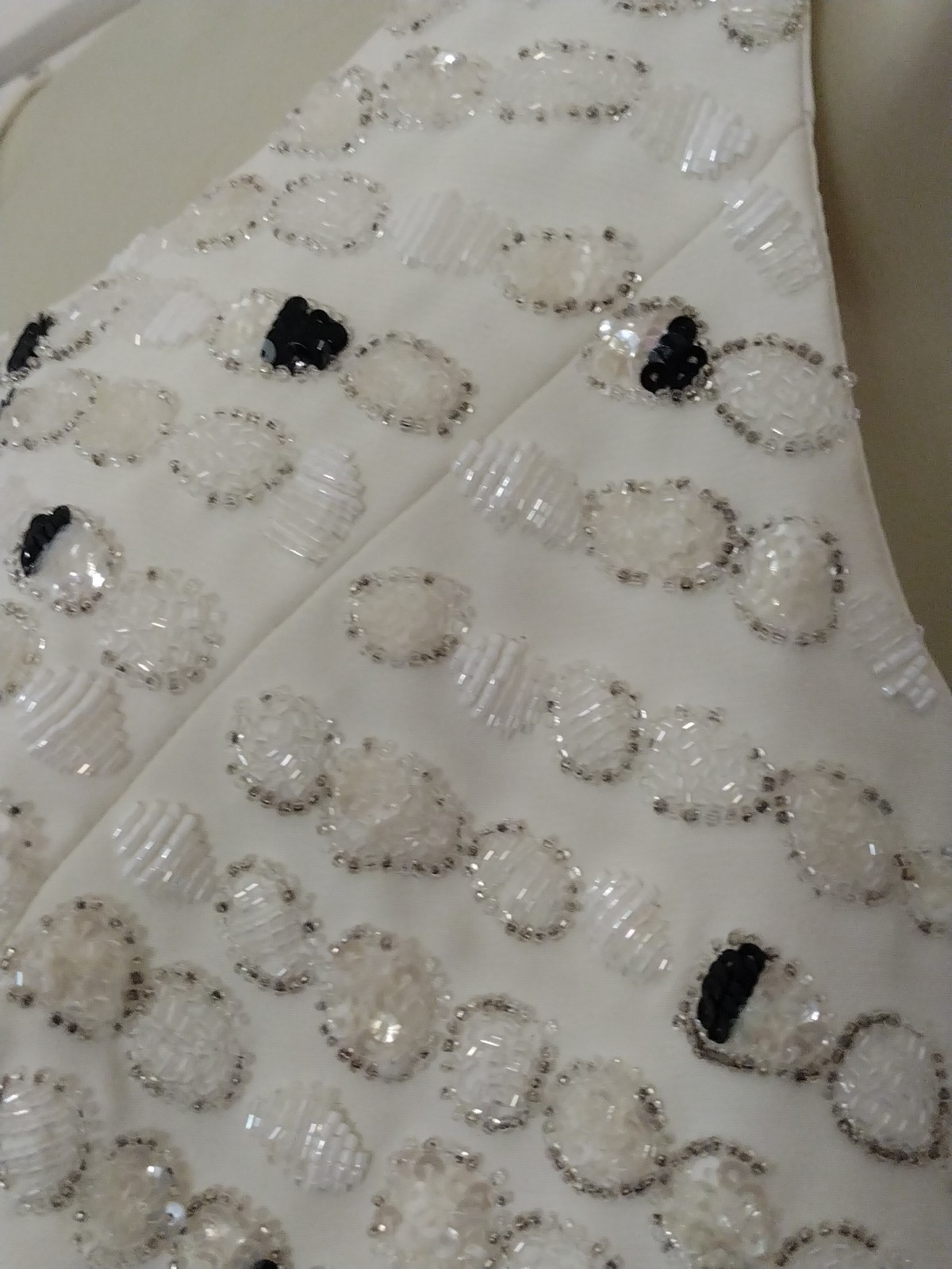 1980s Vintage Heavily Sequenced Bead Lined Party Wedding Top Blouse Womens Sz L