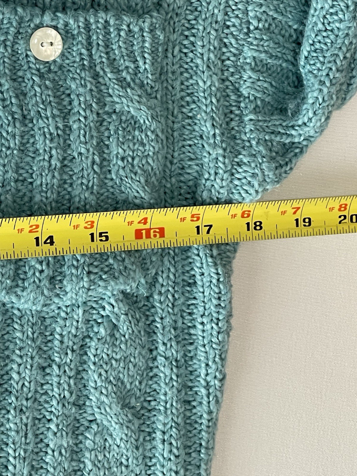 Vintage Sweater Blue Chunky Knit Mock Neck Sz Small Partners Mervyns Womens