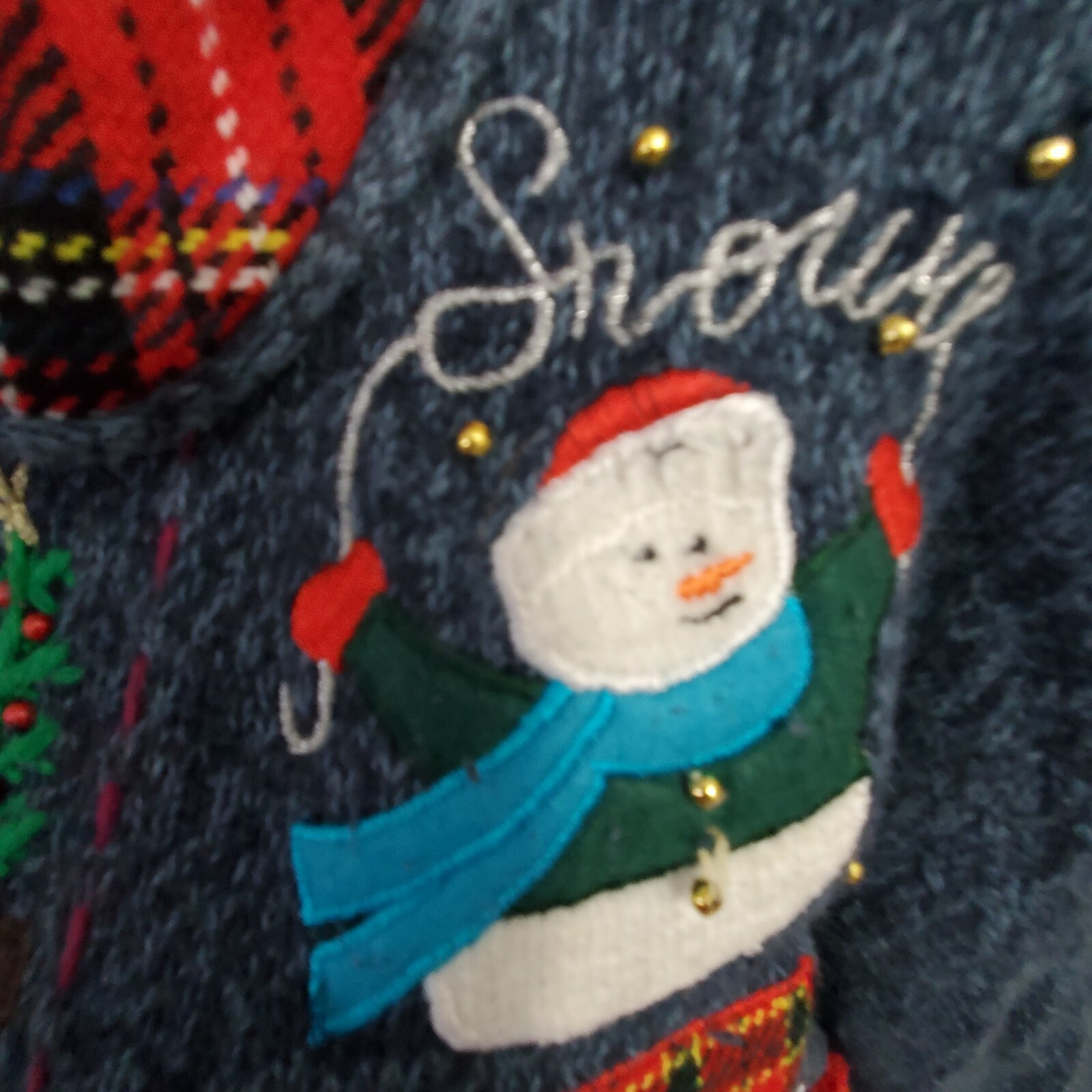 VTG Designer Original Studios Segue Joy Embroidered Christmas Sweater
