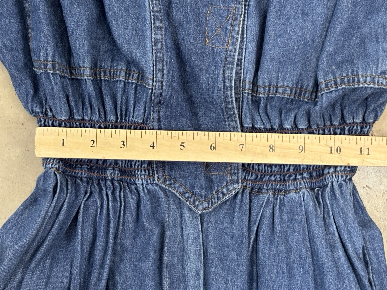 Vtg Cache Denim One Piece Jumpsuit Women’s 10 Blue Studded Trim 80s Made USA