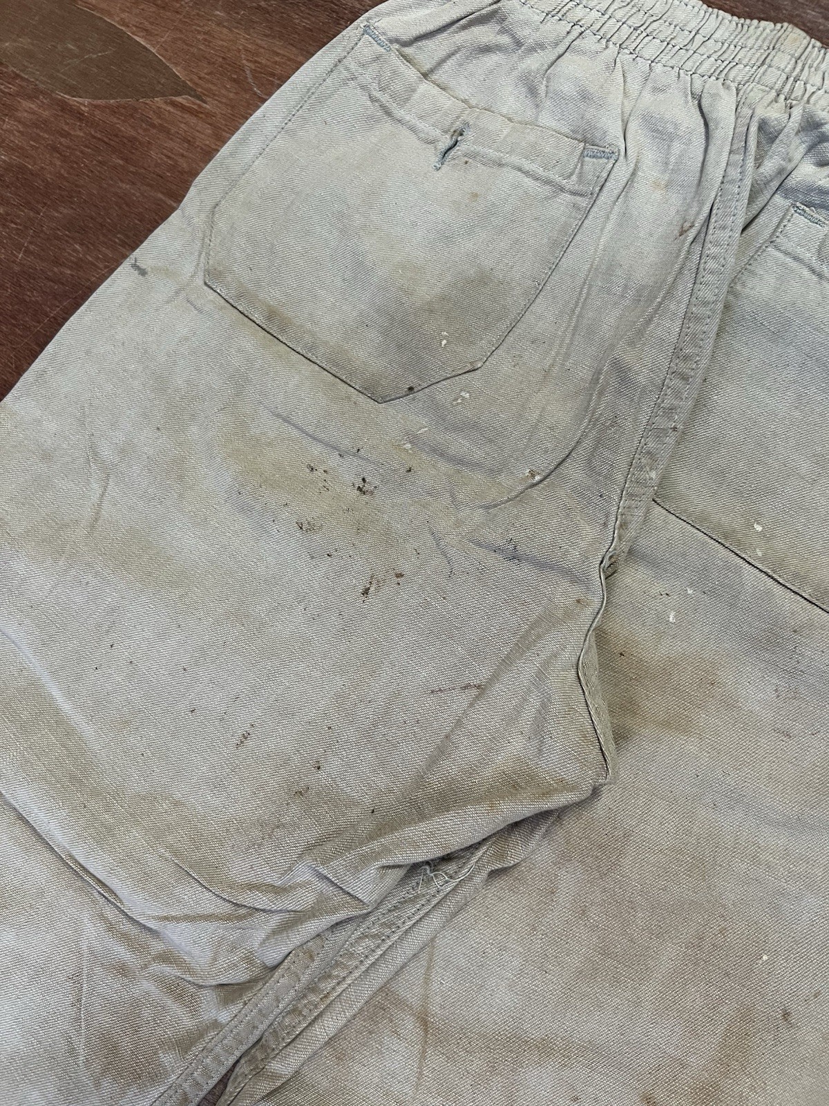 Vintage DRY ROT 40s 50s Wide Leg Cotton Canvas Distressed Pants (24”-26” Waist)