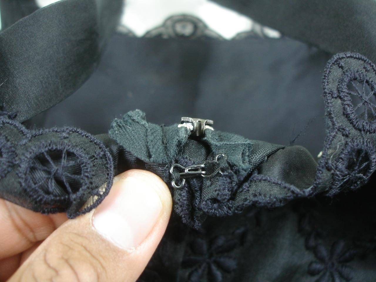 Women’s XS Vtg 1950’s Sa’Bett of California Little Black Dress Lace Party Formal