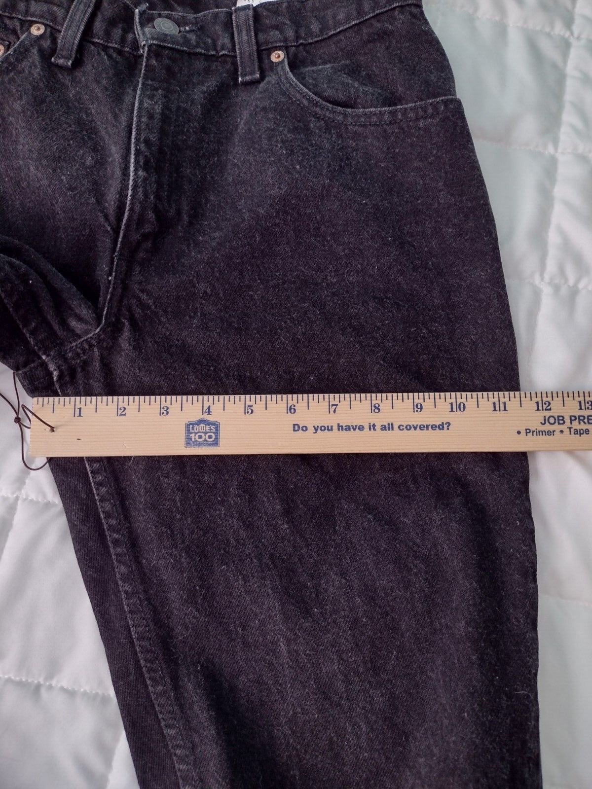VTG Levis Black 550 Jeans Juniors 9 L Relaxed Fit Tapered Leg Actual 28 x 32