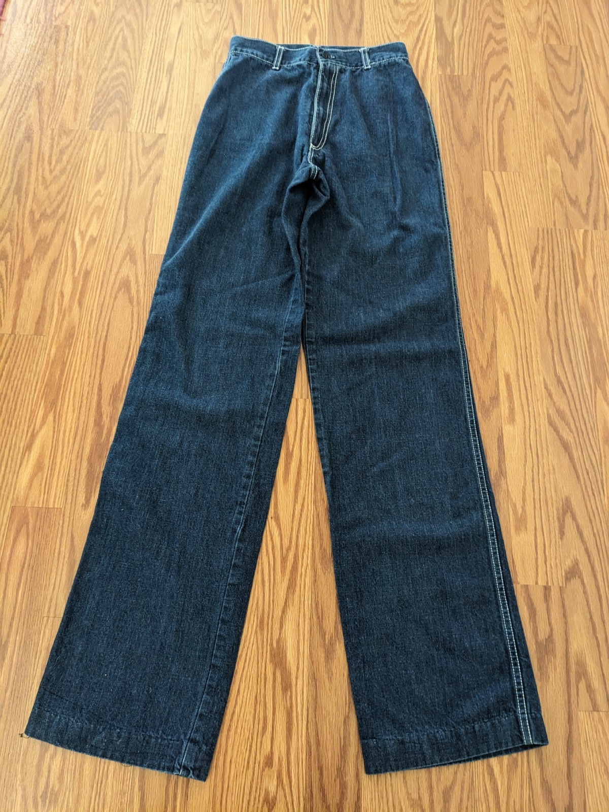 Rare Vintage Heart Breakers 80s high rise straight leg jeans Talon Zip USA dark
