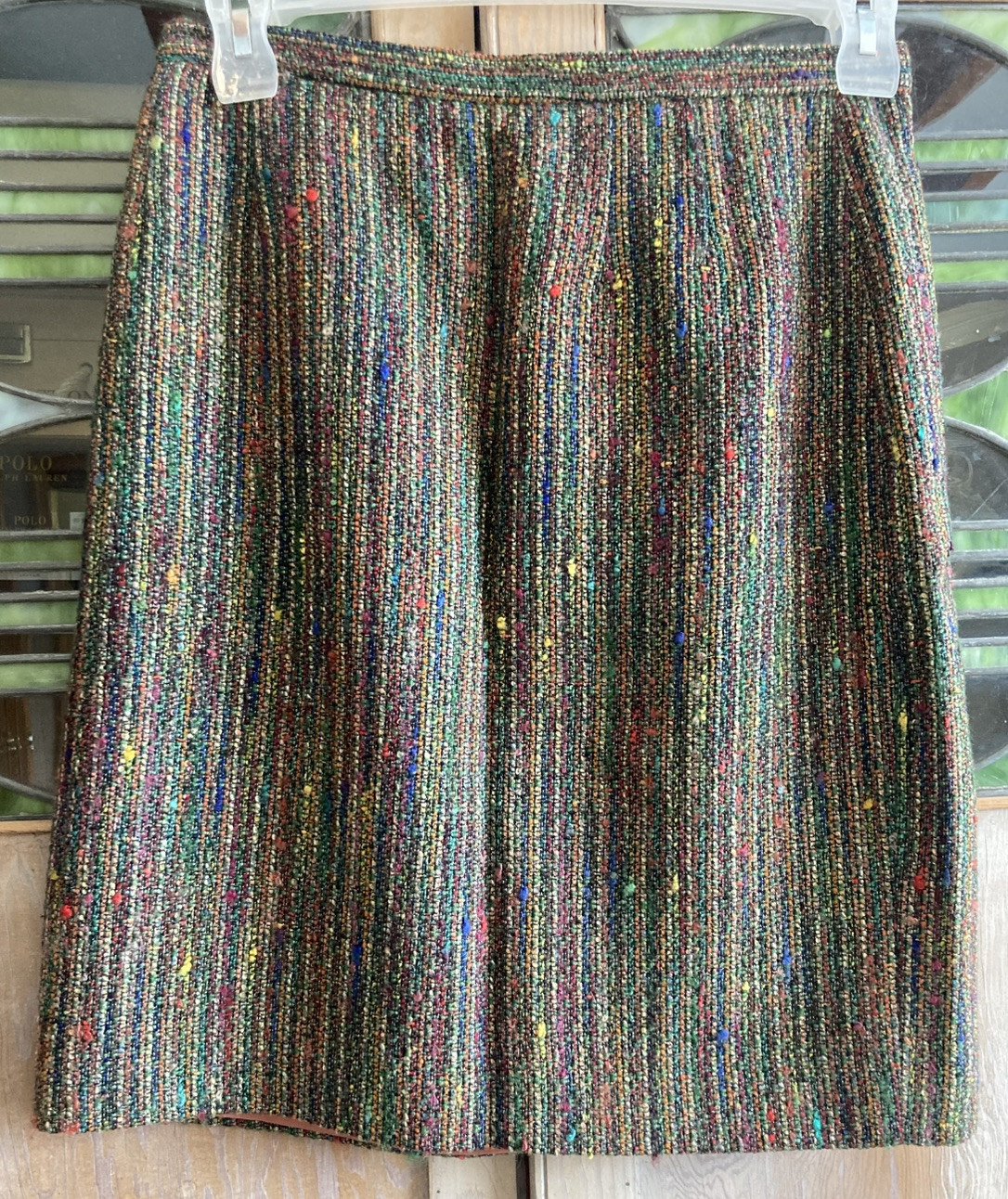 VTG Rickie Freeman For Terri Jon Rainbow Tweed Mohair Blend Skirt Sz 10 – AS IS