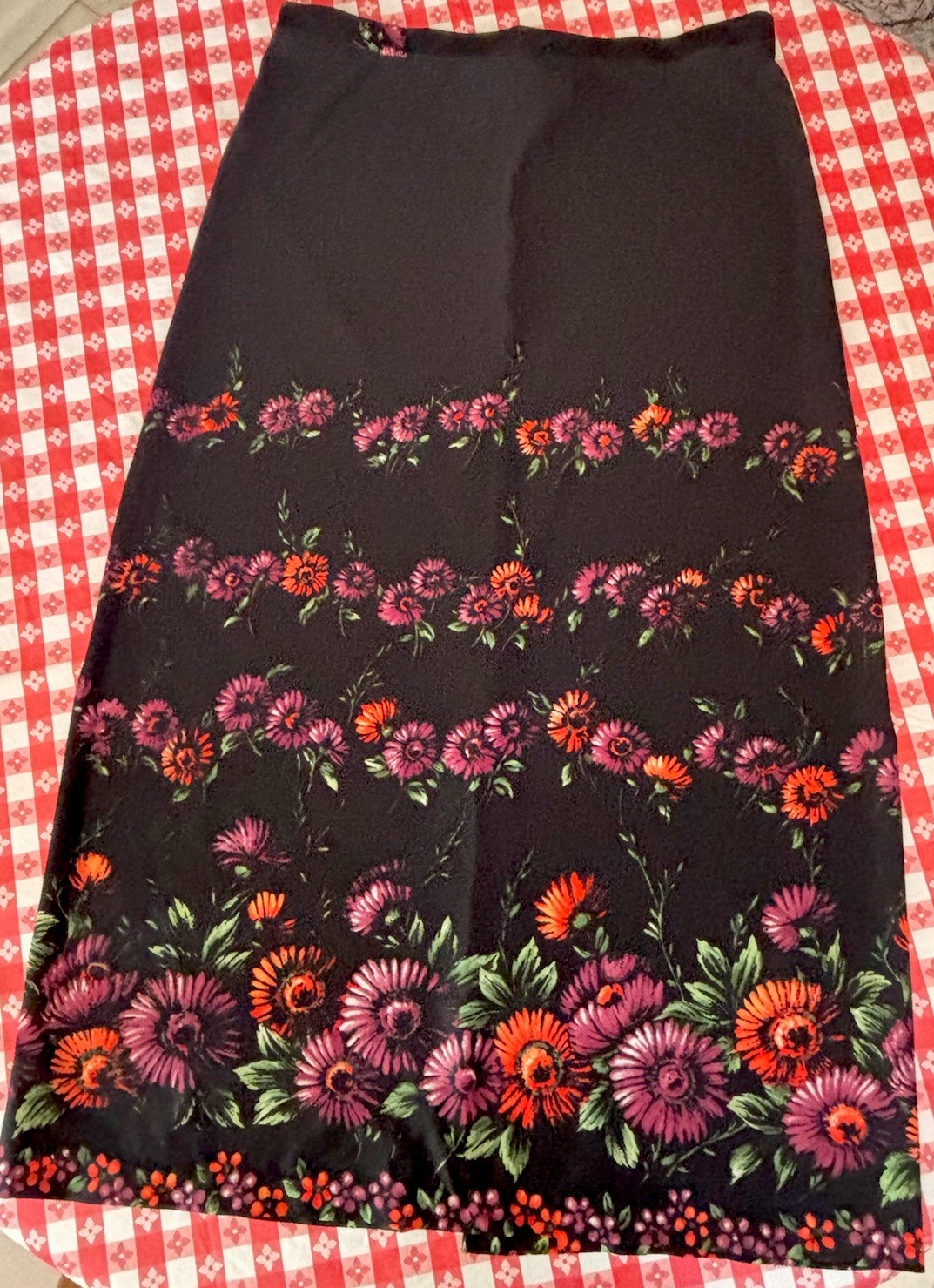 Vintage 1960’s Empress Of Dallas Long Skirt Black Large/XL