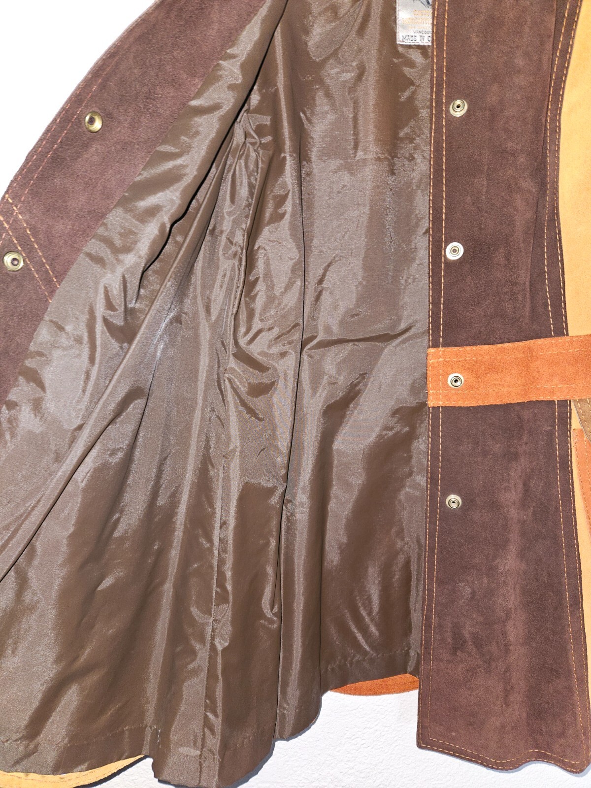 Vintage Gassy Jack Patchwork Suede Jacket Small Brown Orange Coat 70s Vancouver