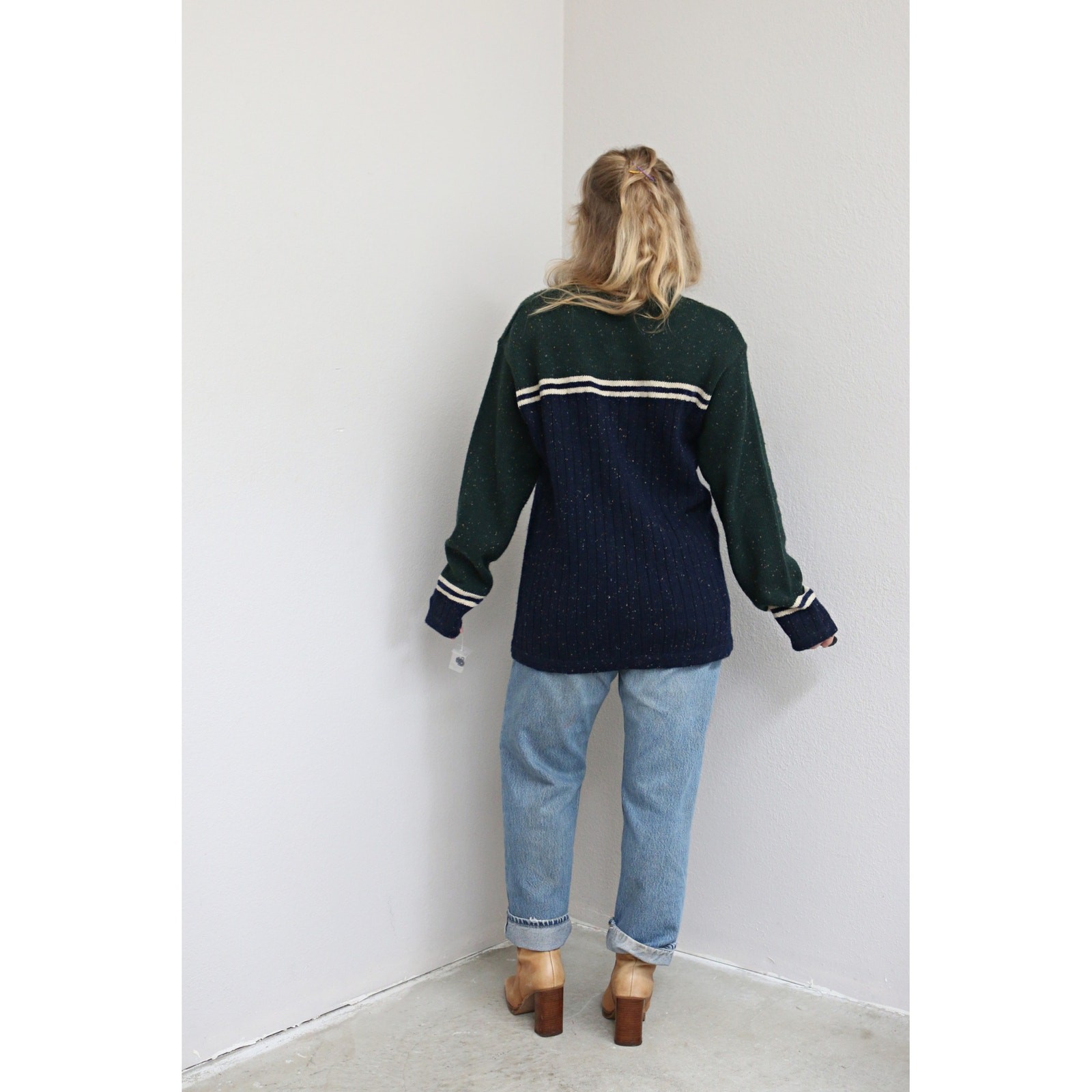 0’s Deadstock Vintage North West Blue Sweater ~ Women’s MD LG XL ~ Preppy Fit