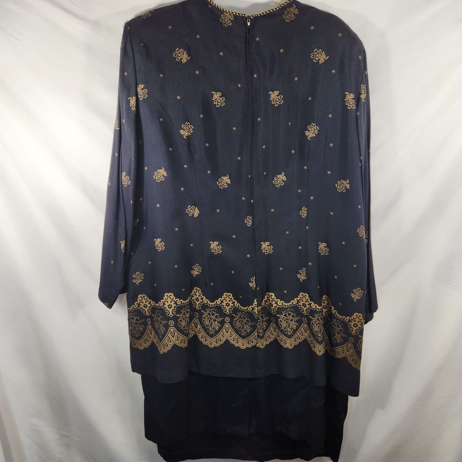 Vintage Robert Too Dress With Attached Jacket Size 22WP USA Made (HD)