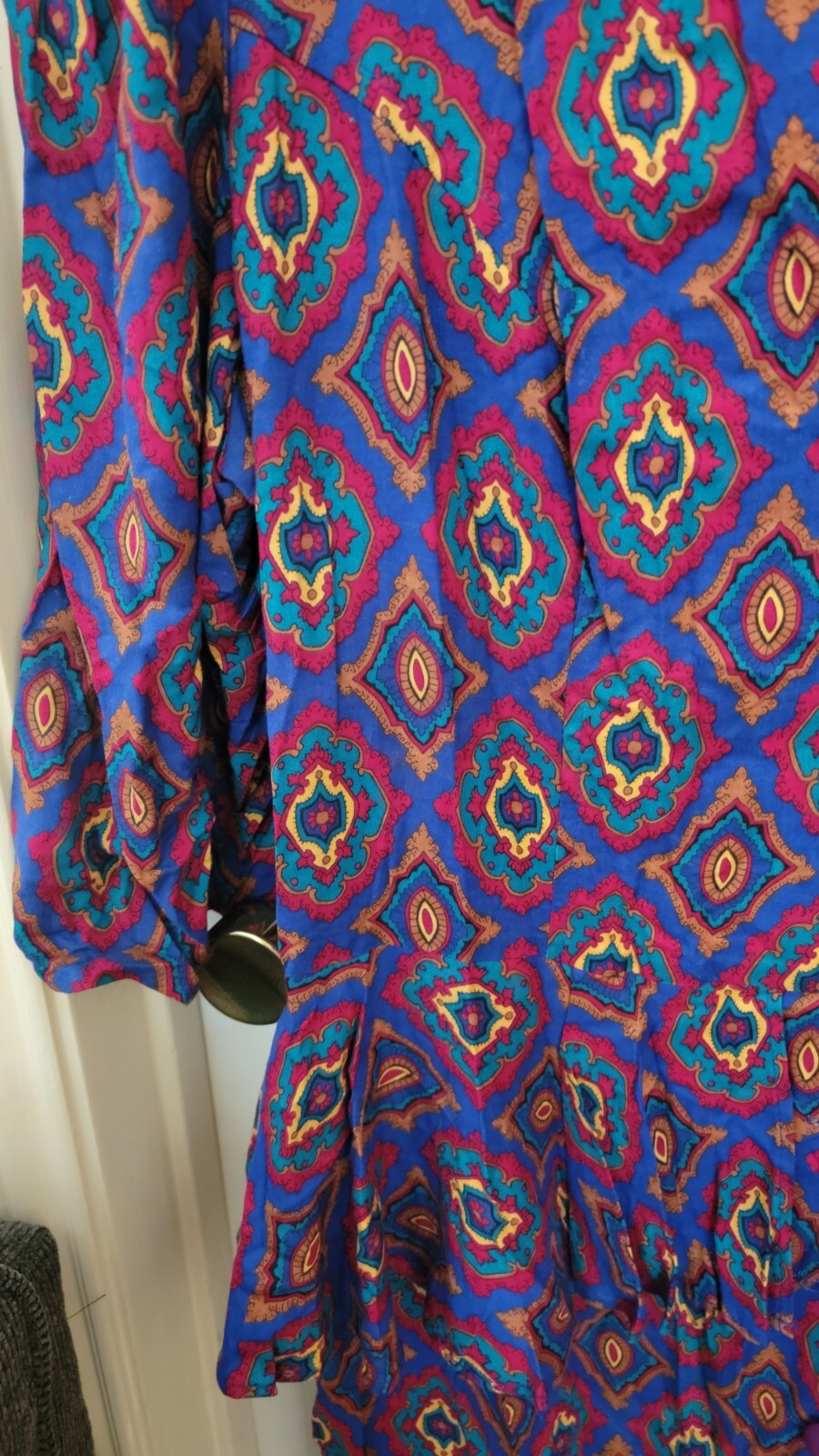 Women’s 1980s Vtg Dress Sz22 Kate Warner Made In USA Multicolor Dress Pre-owned