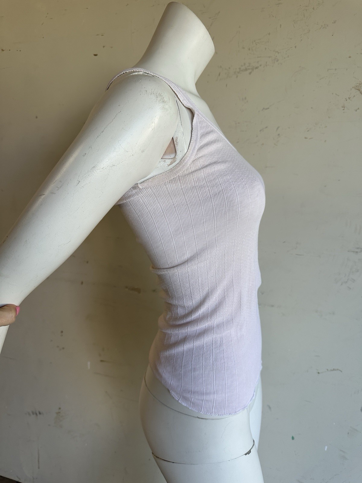 1950s Charmode Blank Ribbed Cotton Tank Top Undershirt 1950s 1960s