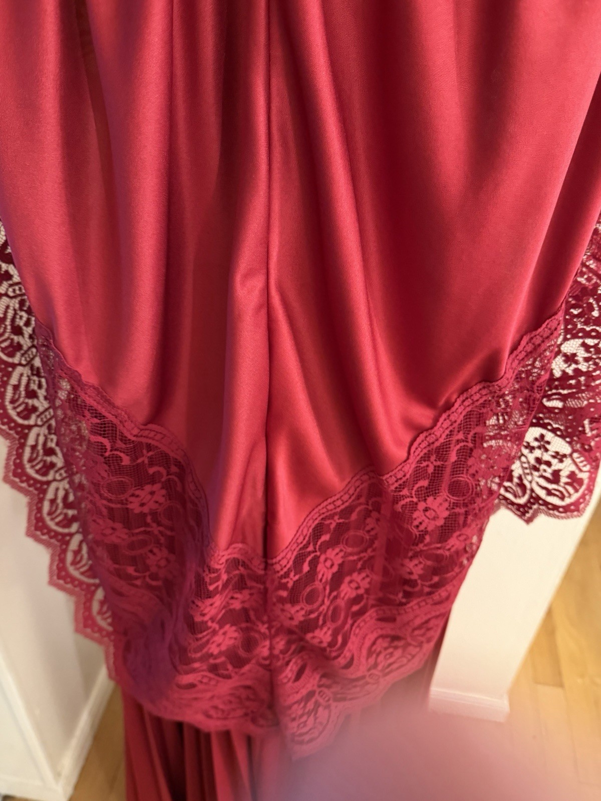 Vintage Size 12 Long Burgandy Evening Gown