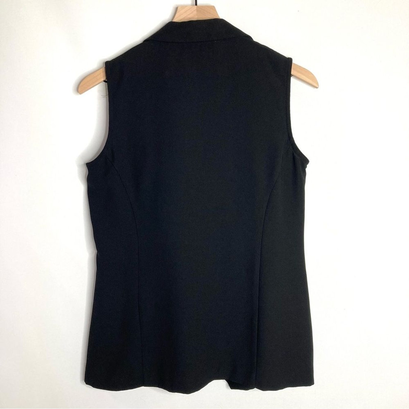 Vintage David Hollis Black Vest Size 10 Double Breasted Button Up Y2K 90s