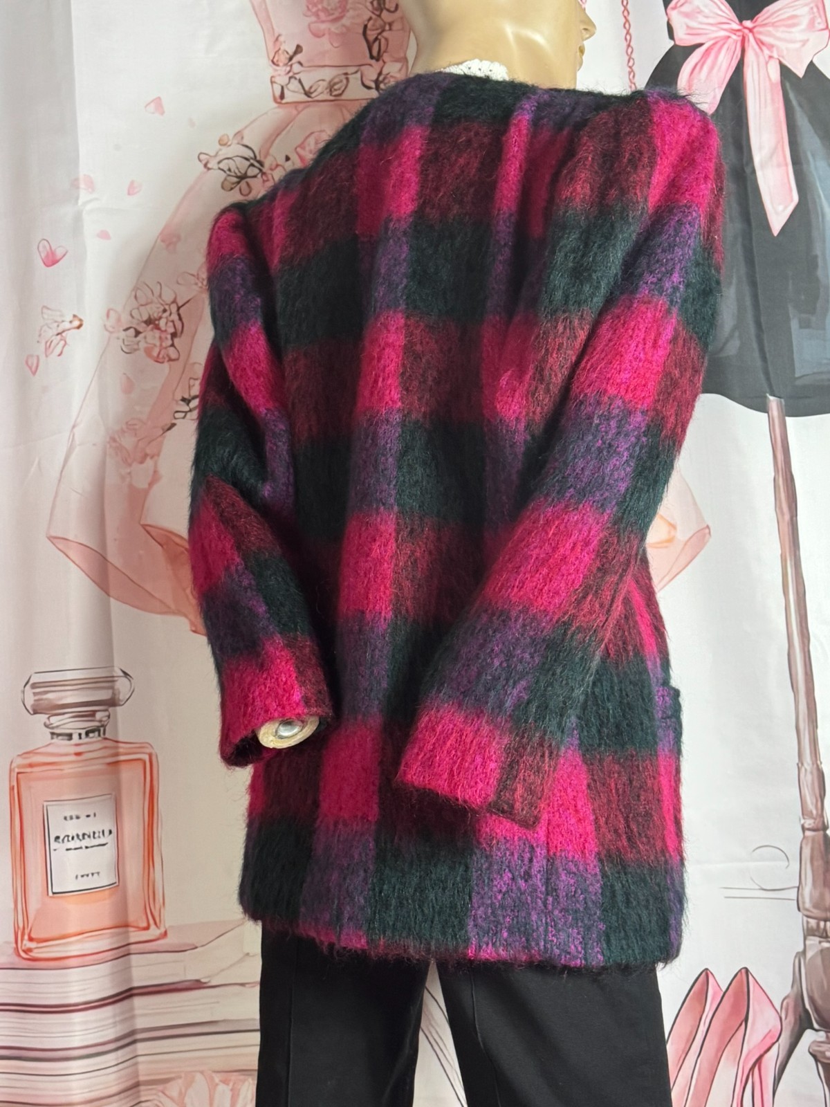 Mohair Jacket Ungaro Solo Donna 80s 40 42 Made In Italy Designer Vintage