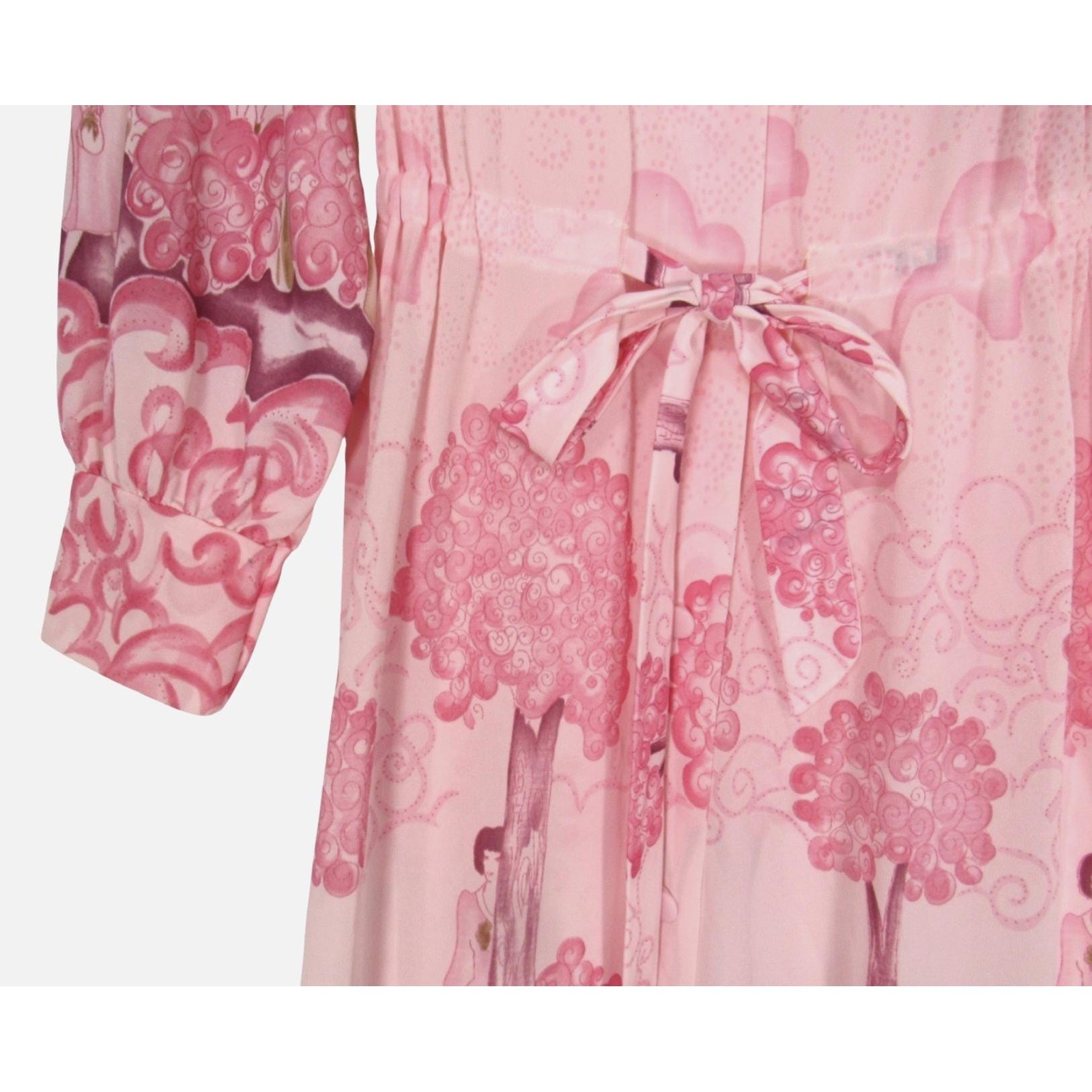 VINTAGE Sears Nylon PINK TOILE PEIGNOIR SET Robe & Nightgown/Gown XXS/XS