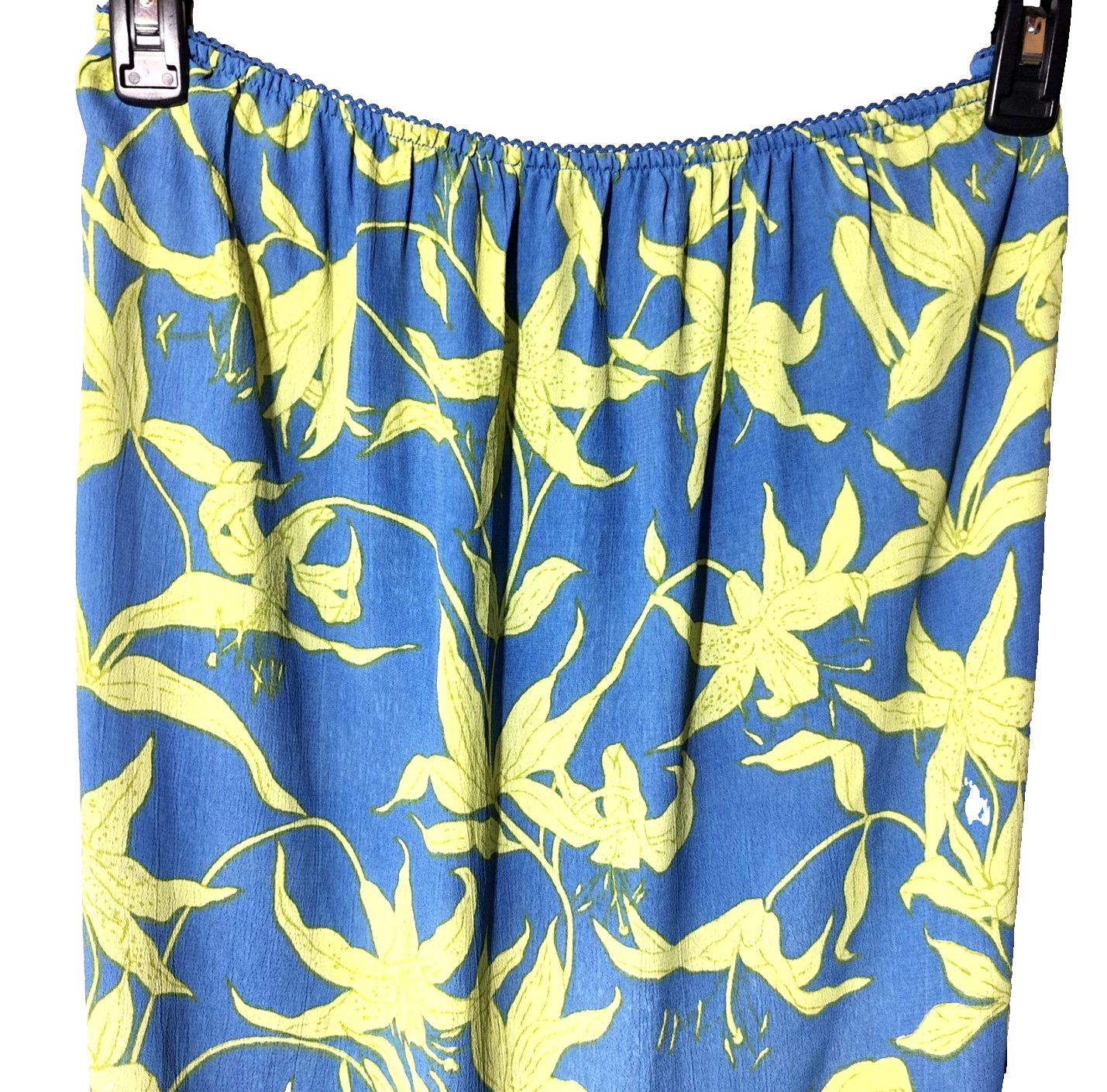 PUTUMAYO VTG Midi Skirt + Tank Top Set M Tropical Floral Beachy Pleated Hems