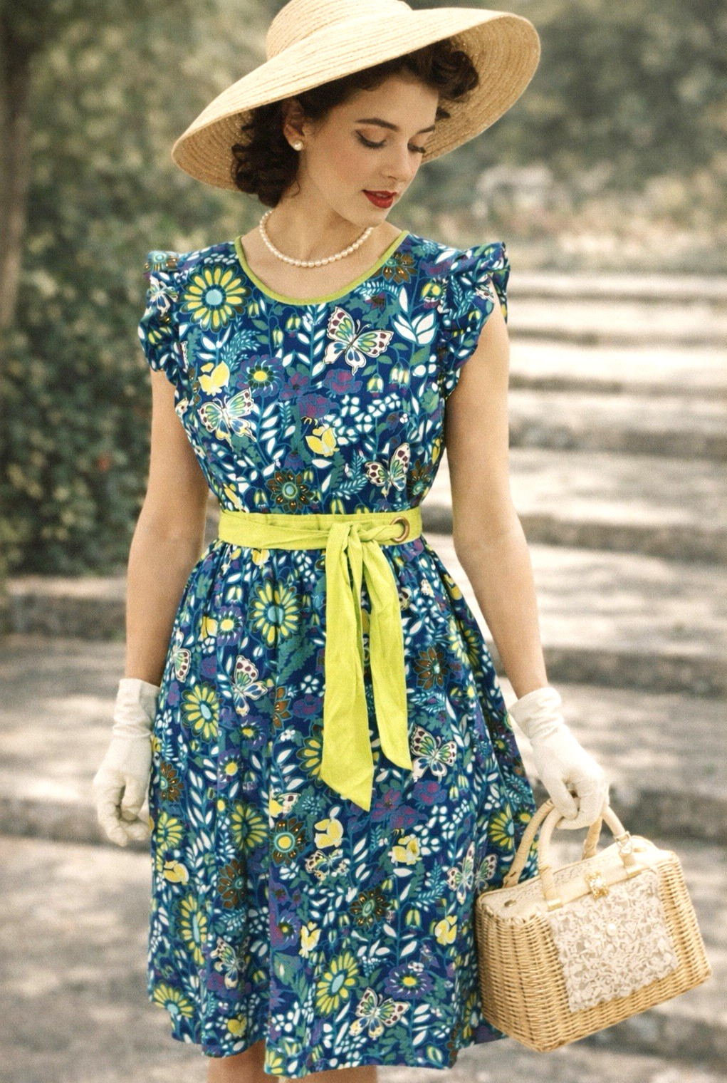 Vintage Wraparound Dress By Design House Unique Japan Cotton Small Medium