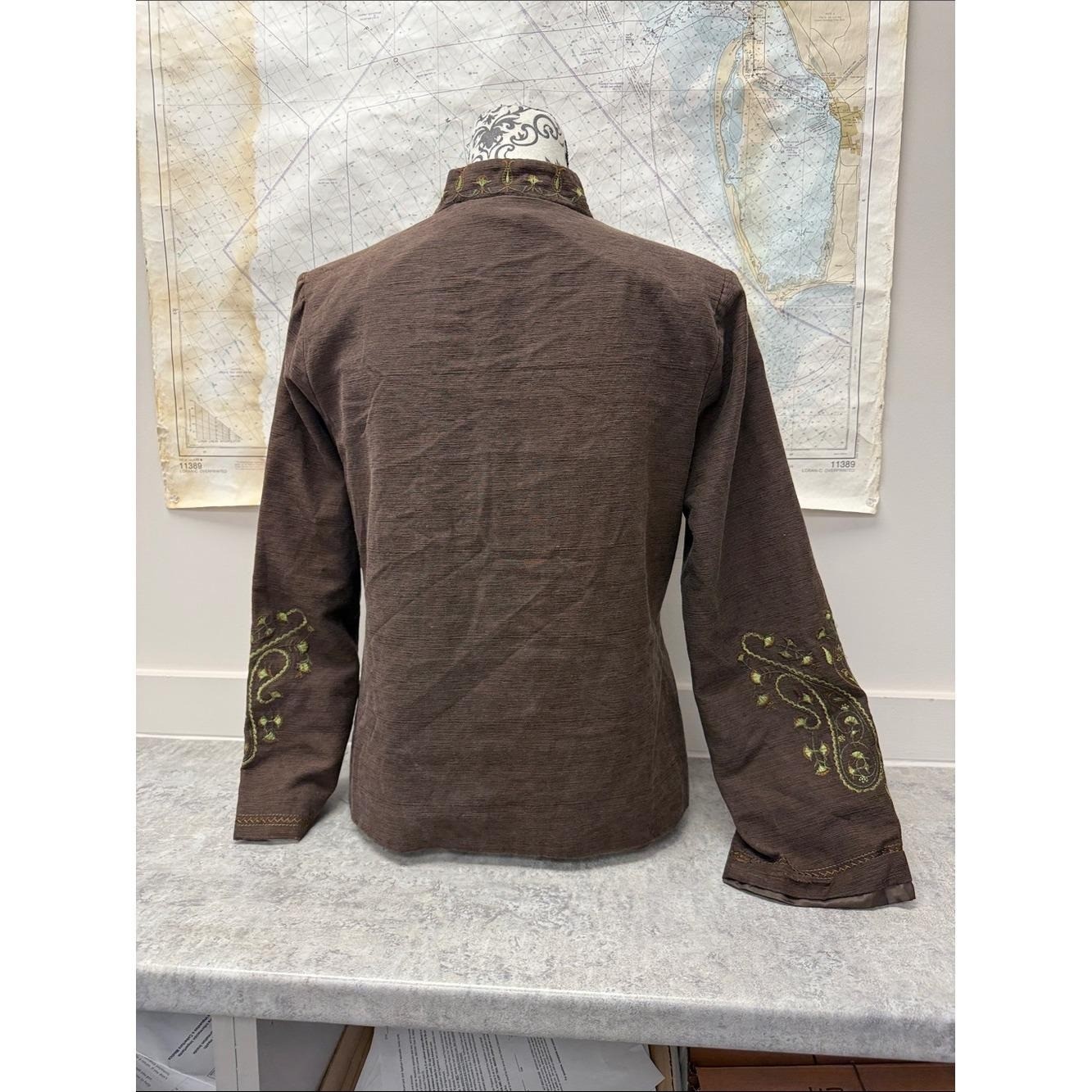 Vintage Y2K Silk Land Embroidered Silk Jacket