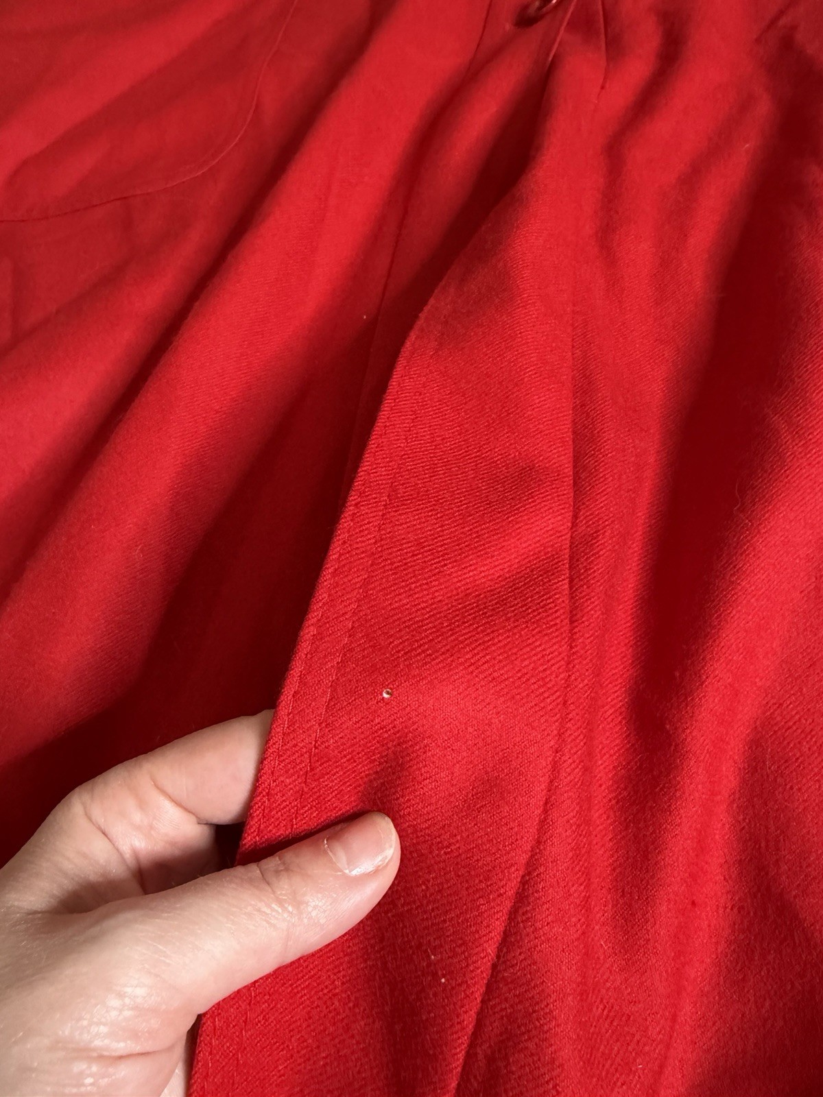 Jimmy Hourihan Pure Wool Donegal Walking Cape Ireland Bright Red One Size VTG