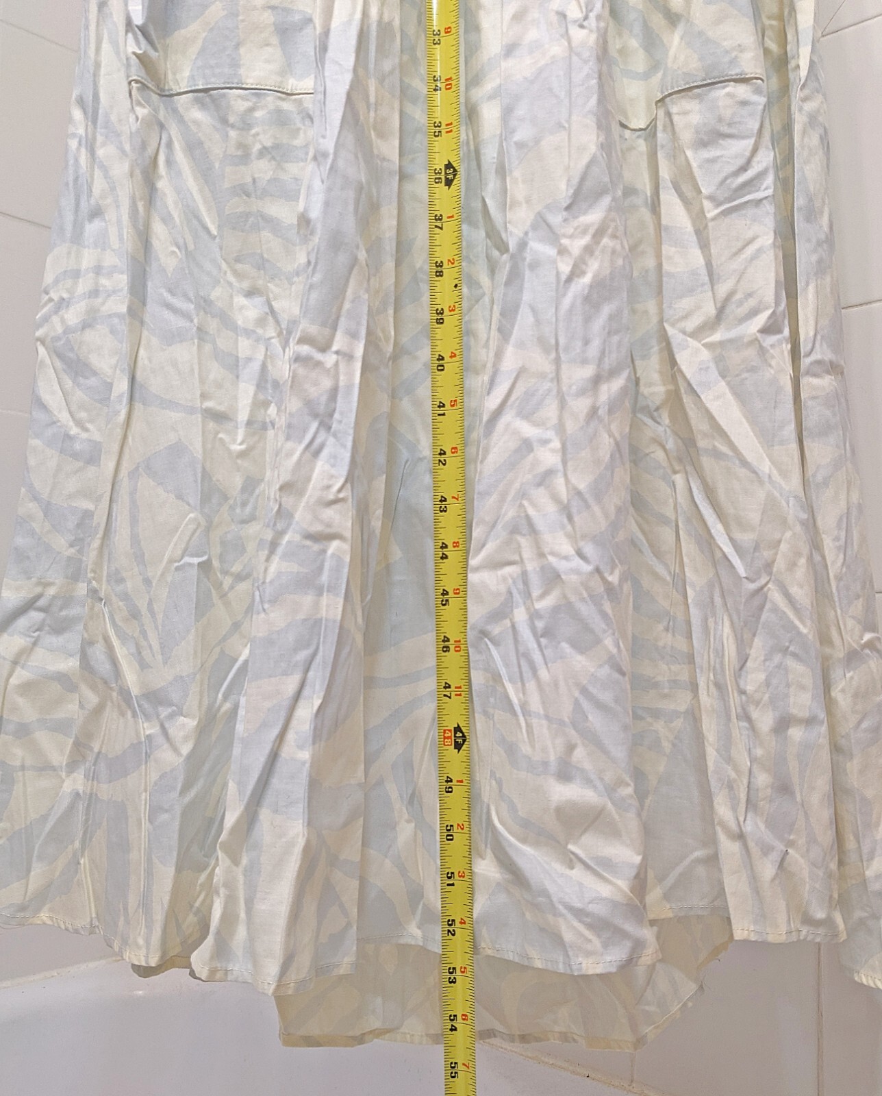 Vintage Jackie Bernard FOR EKLEKTIC Light Blue White Cotton Halter Dress Size 14