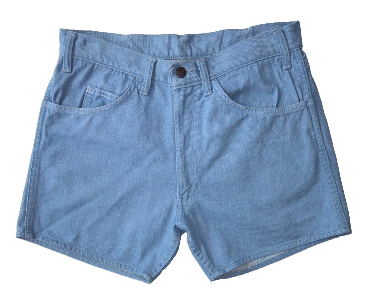 Rare VTG 60s LEVI’S For Her Size 28 Hot Shorts White Tab with Big“E” Gripper Zip