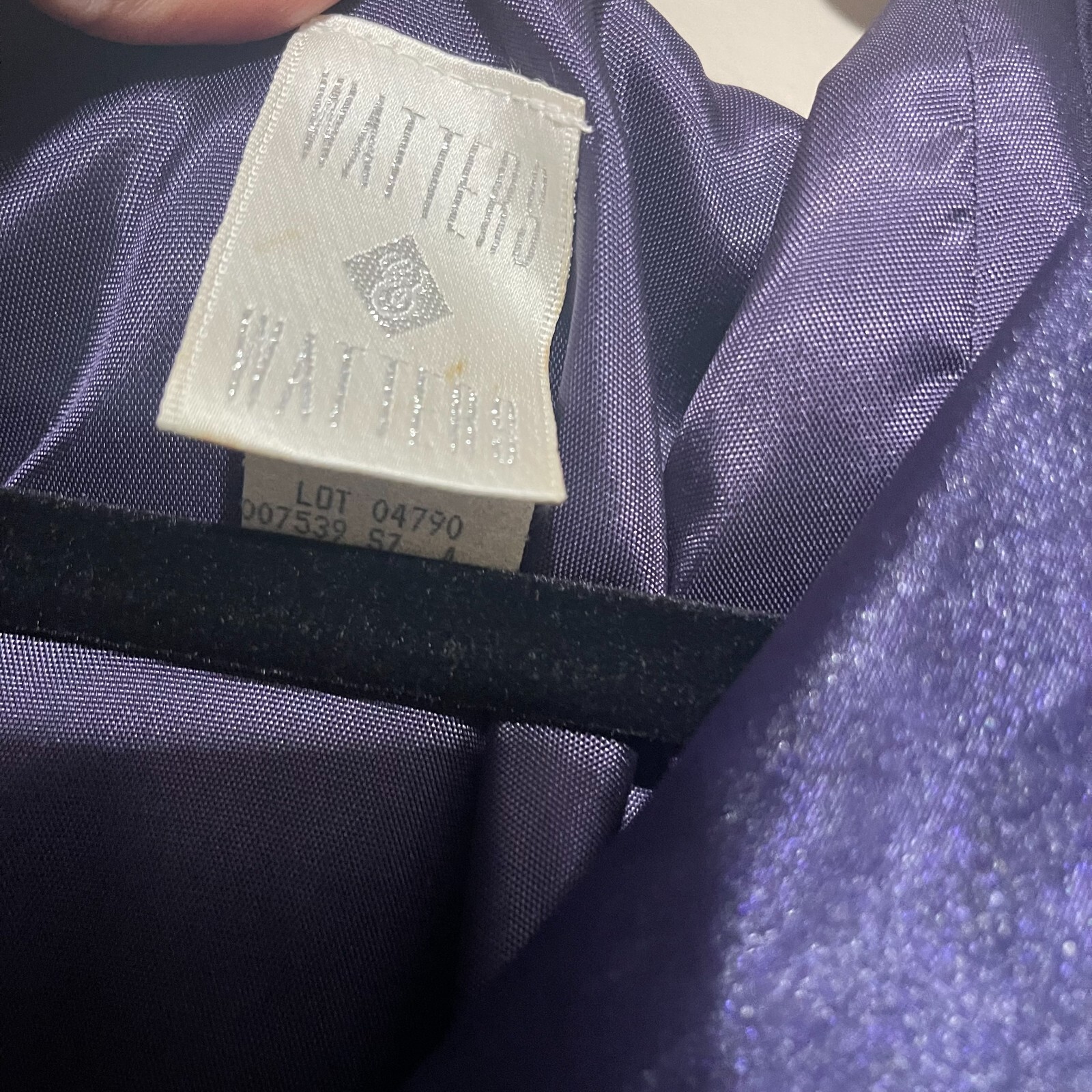 Vintage Watters & Watters Royal Purple Cocktail Dress, Size 4