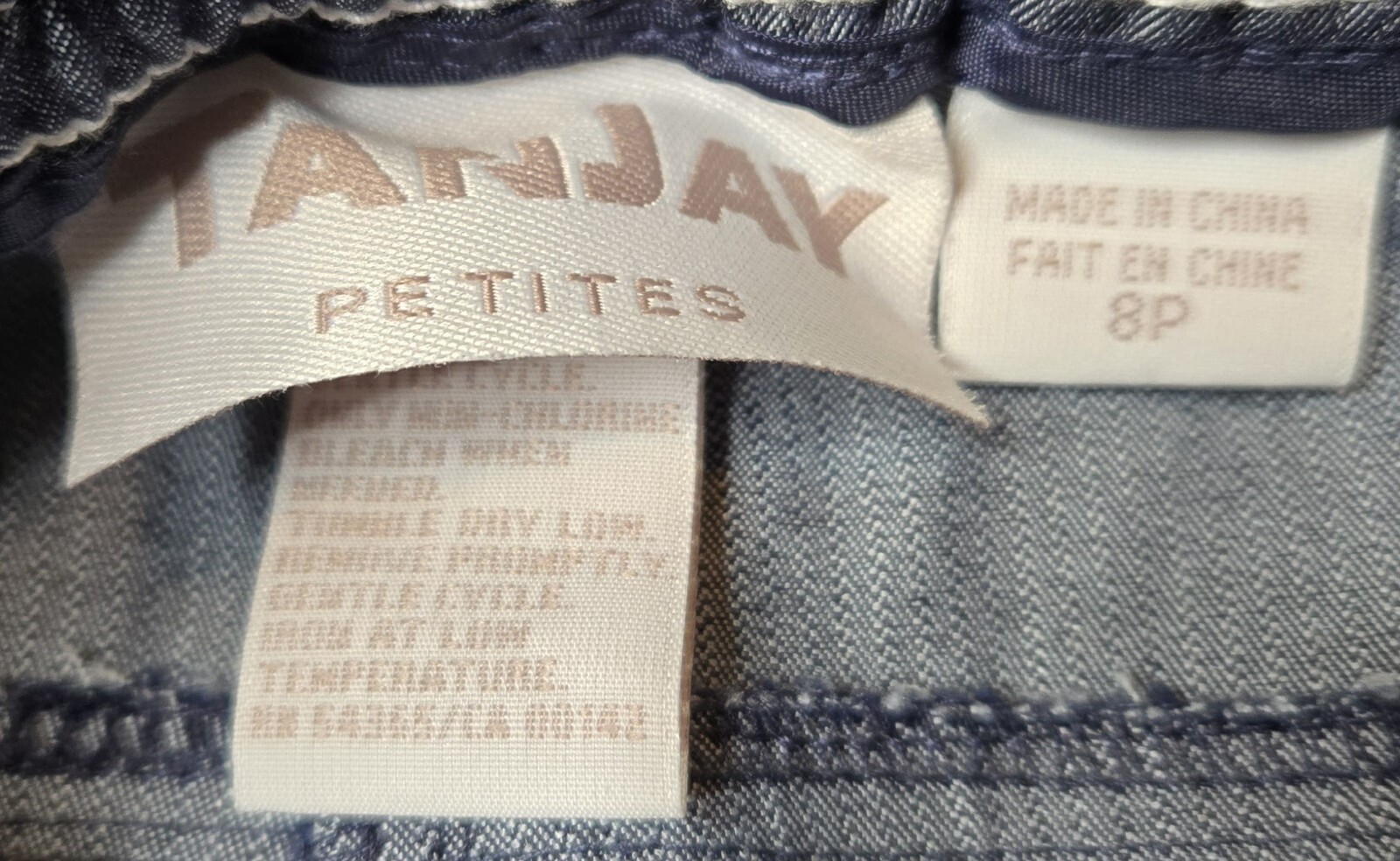 TanJay Womens 8P Pants and 6P Jacket 80s Denim Suit Jean Elastic Waist Short Slv