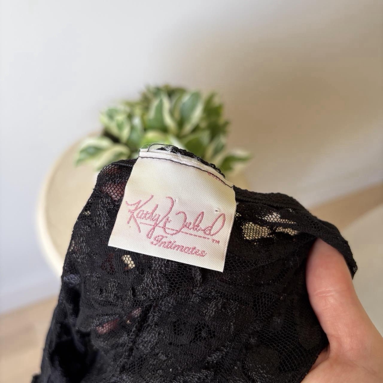 VTG Black Lace Slip Dress Women’s Size Large