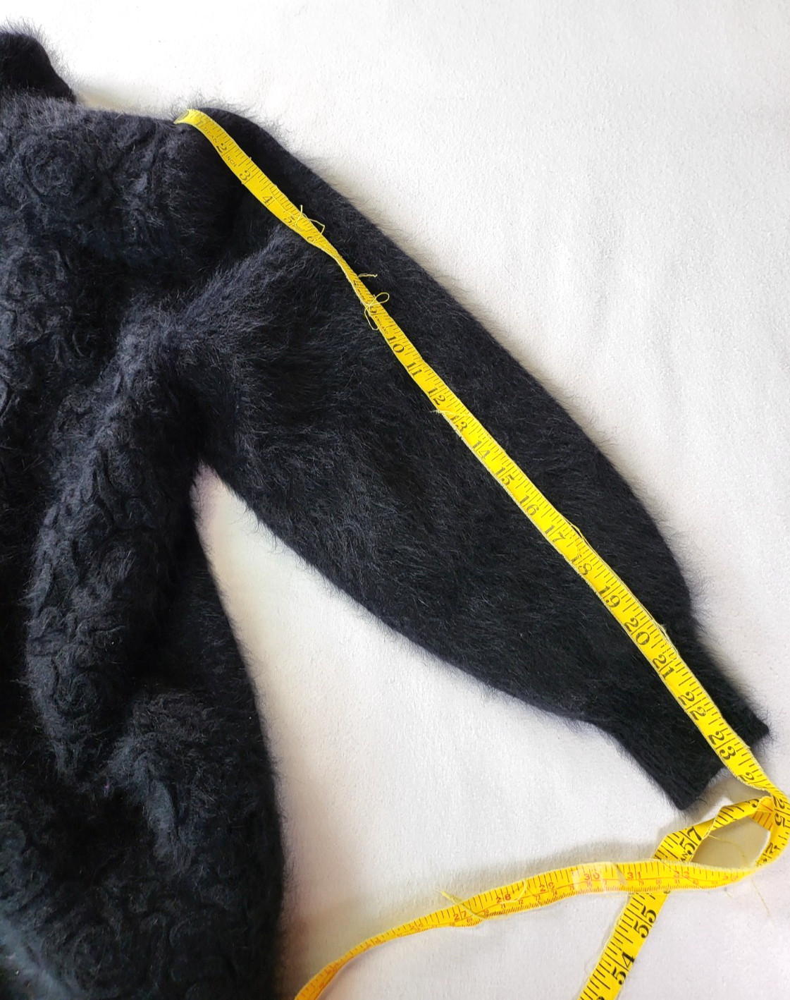 VTG BIG STAR Keo Sung Cardigan Sweater Black Angora Furry Fuzzy Luxurious XL/1X