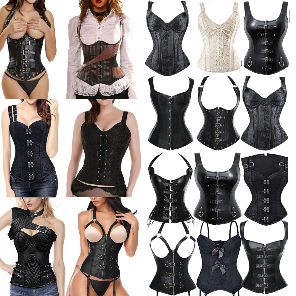 Bustier Corset Waist Cincher Basque Overbust Vests Top Underbust Lingerie Tanks