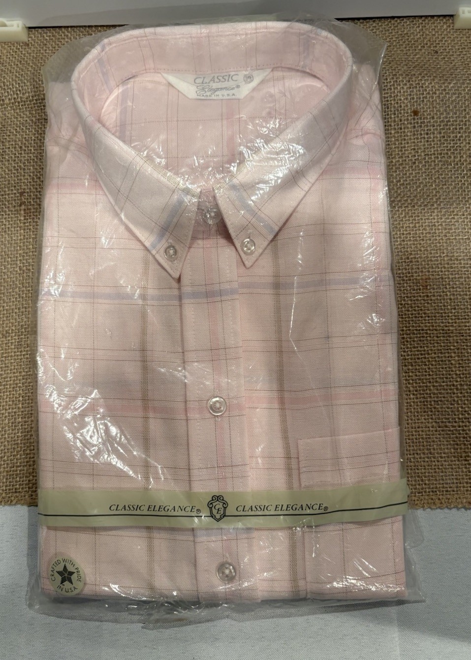 Vintage Classic Elegance Womens Button Down Pink Blouse, Size 18, NOS, In Pkg.