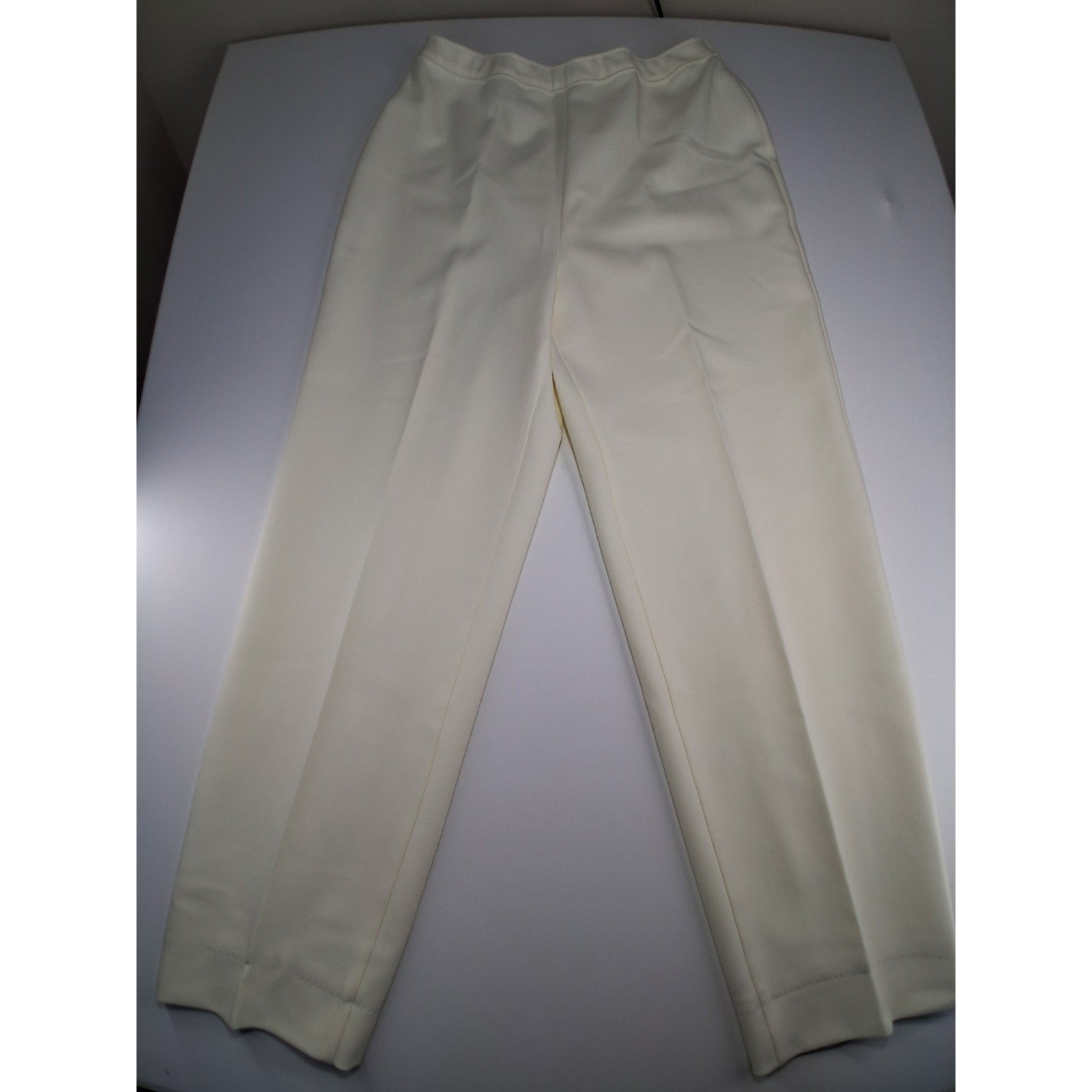 Vintage Levi Strauss Bend Over Pants Womens 16 Cream High Waist Straight Leg USA