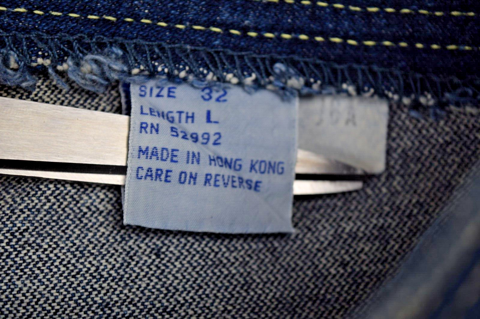 Vintage Jeans Jordache Horsehead Size 32 80s Blue Yellow Stitch High Waist